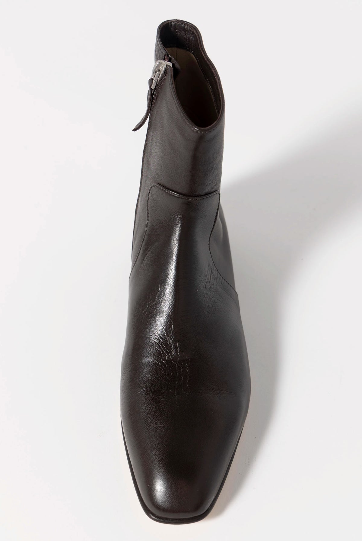 swatch_Coffee Leather pomme d'or zoe flat boot