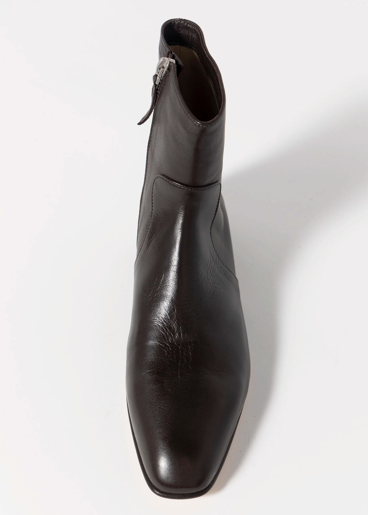 swatch_Coffee Leather pomme d'or zoe flat boot