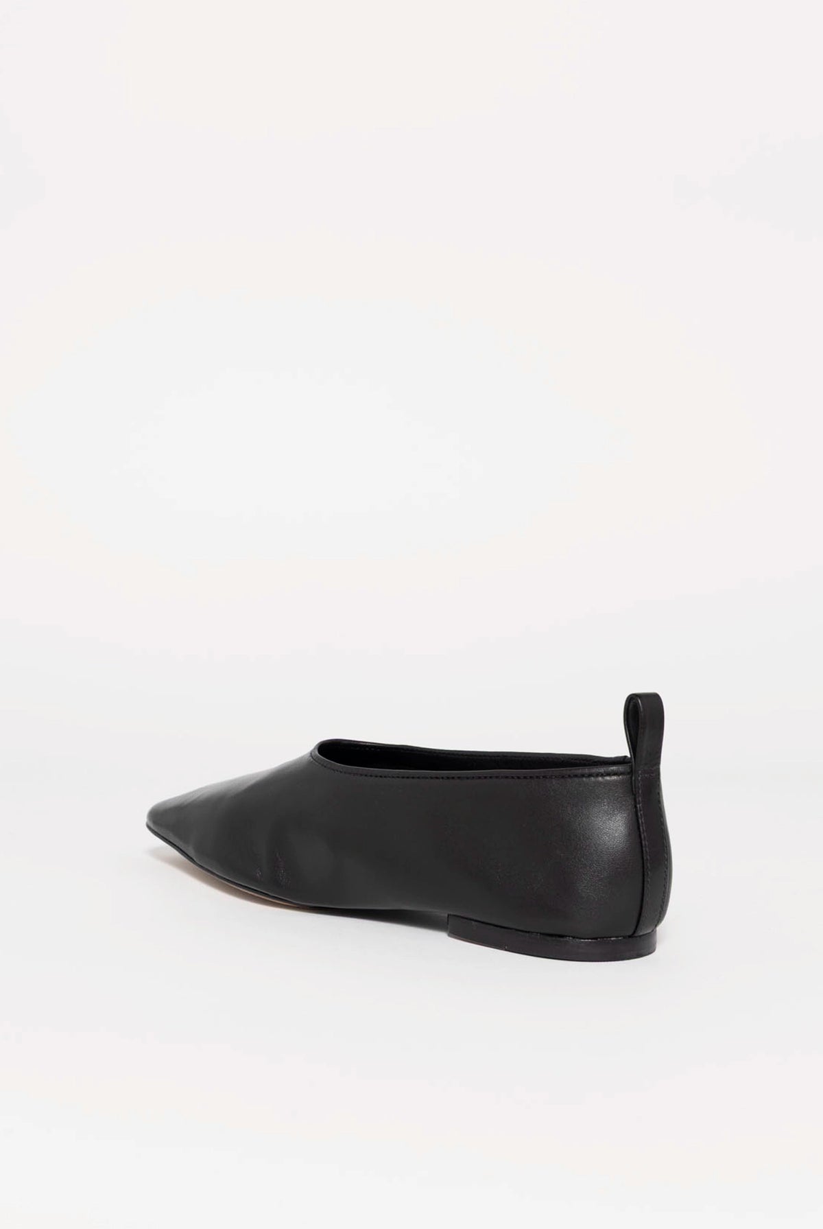 swatch_Black Leather schutz hadley flat shoe