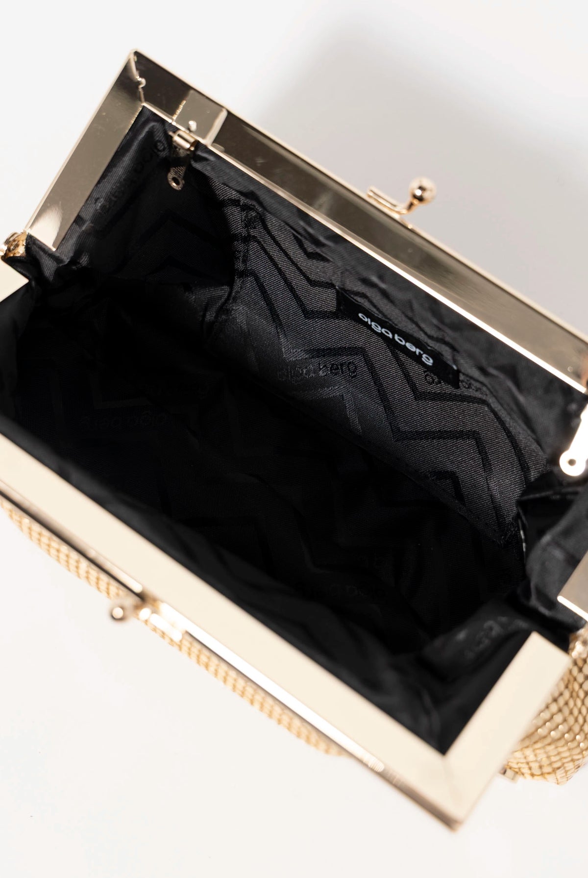 swatch_Gold olga berg zara mesh frame clutch