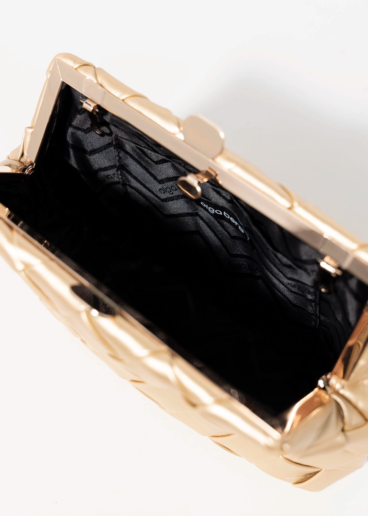 swatch_Gold olga berg quinn woven clutch