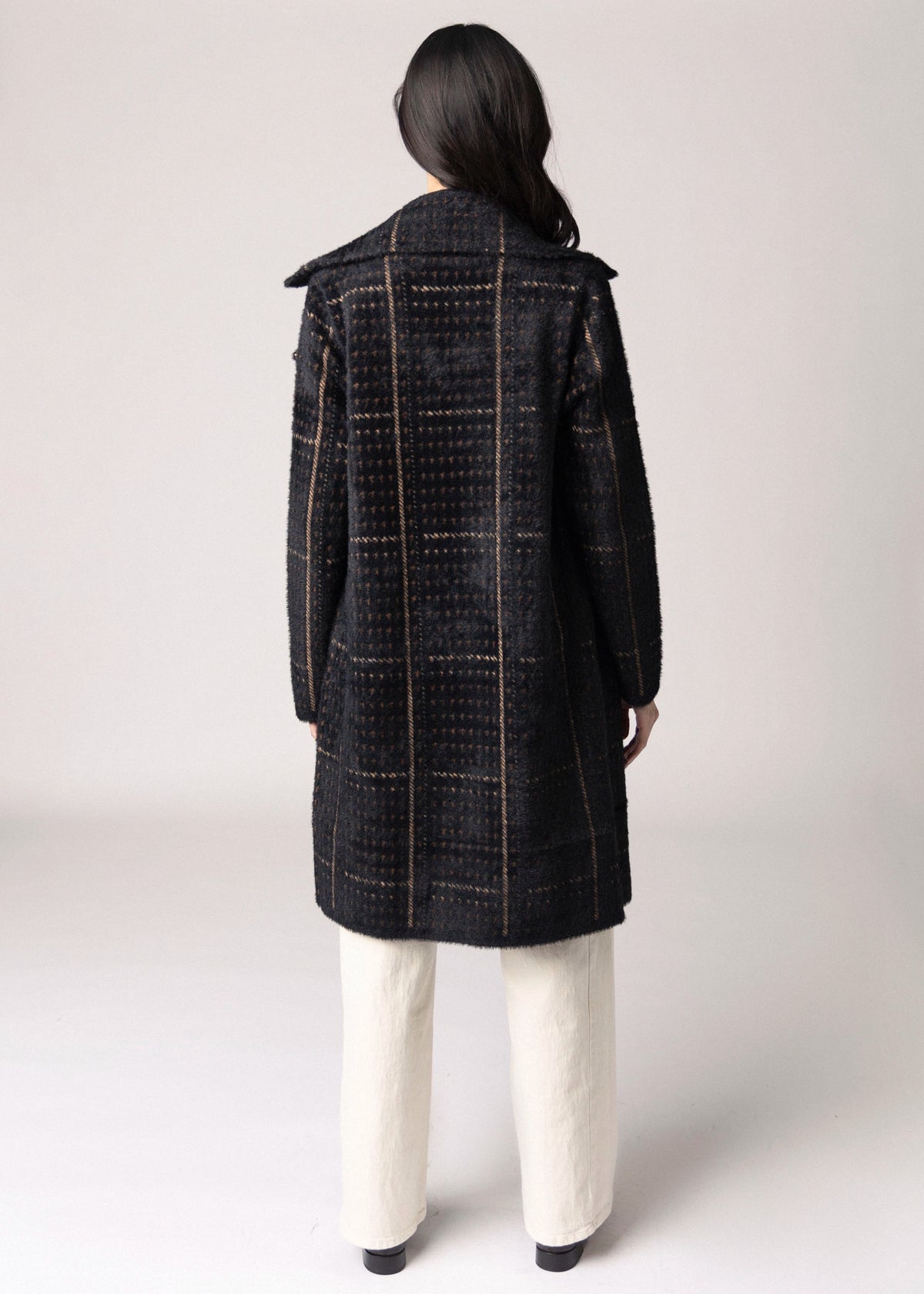 swatch_Black Multi sage the label marceau houndstooth coat