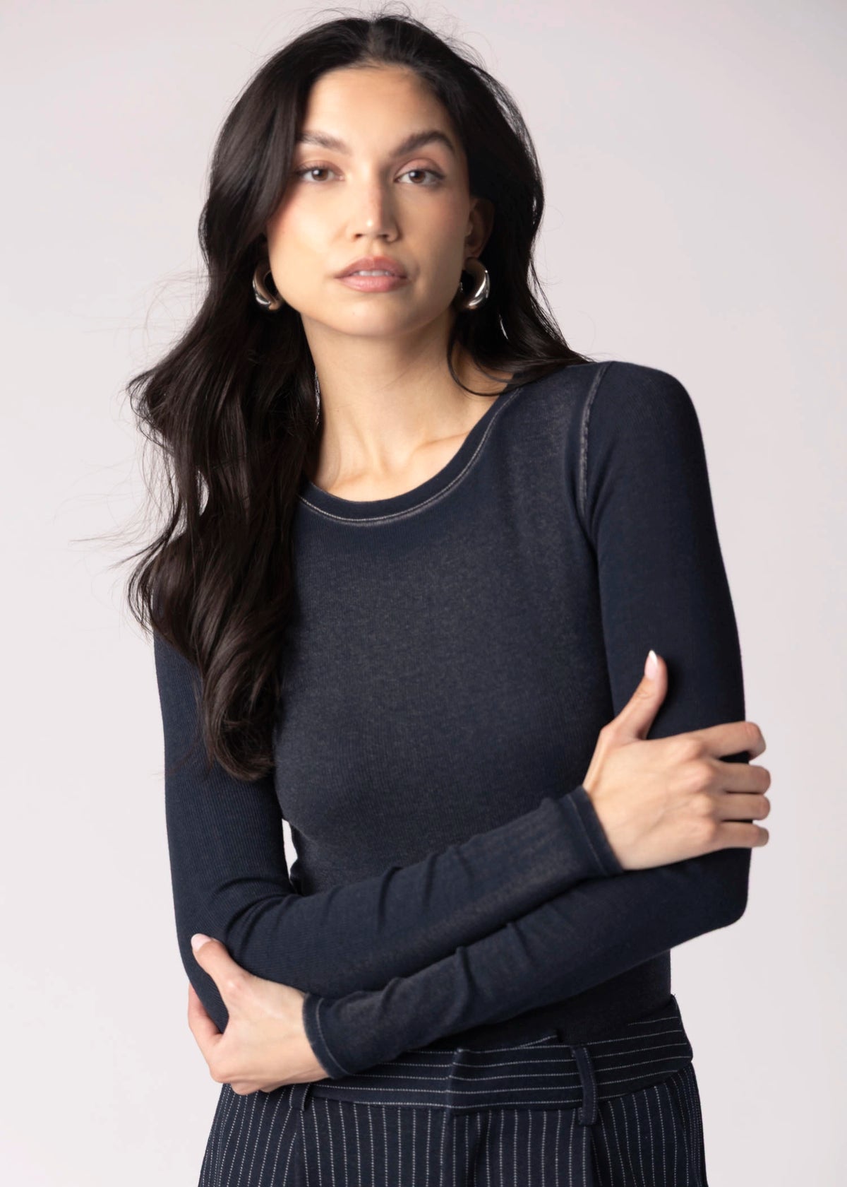 swatch_Dark Navy patrick assaraf vintage wash cotton t-shirt