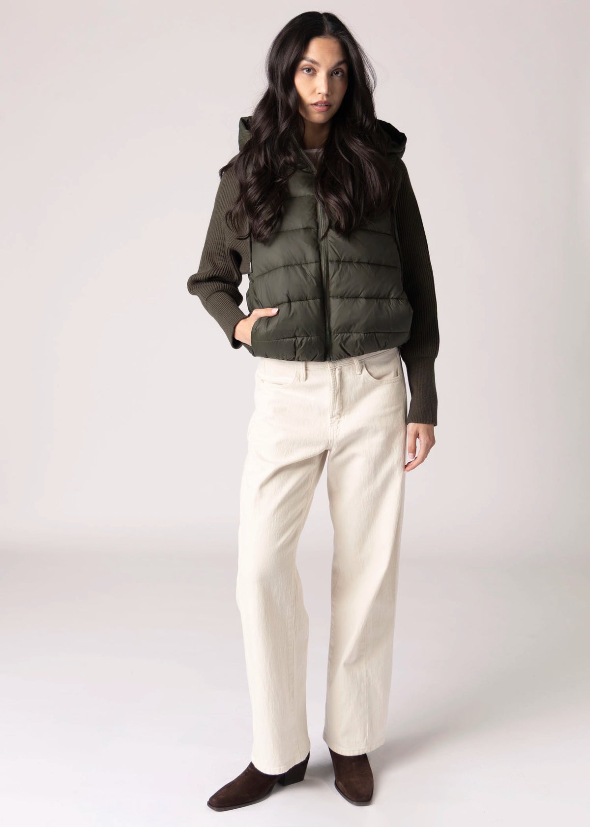 swatch_Dark Green rd style mida quilted puffer jacket