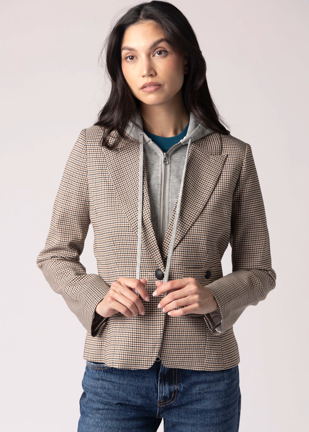 swatch_Brown Check central park west astory dickey jacket