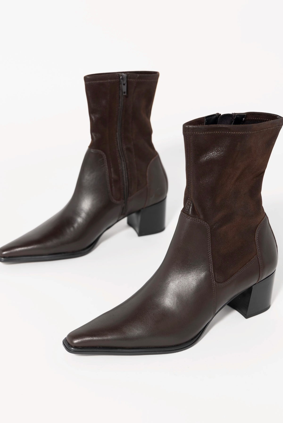 swatch_Chocolate Leather vagabond giselle pointed toe ankle boot