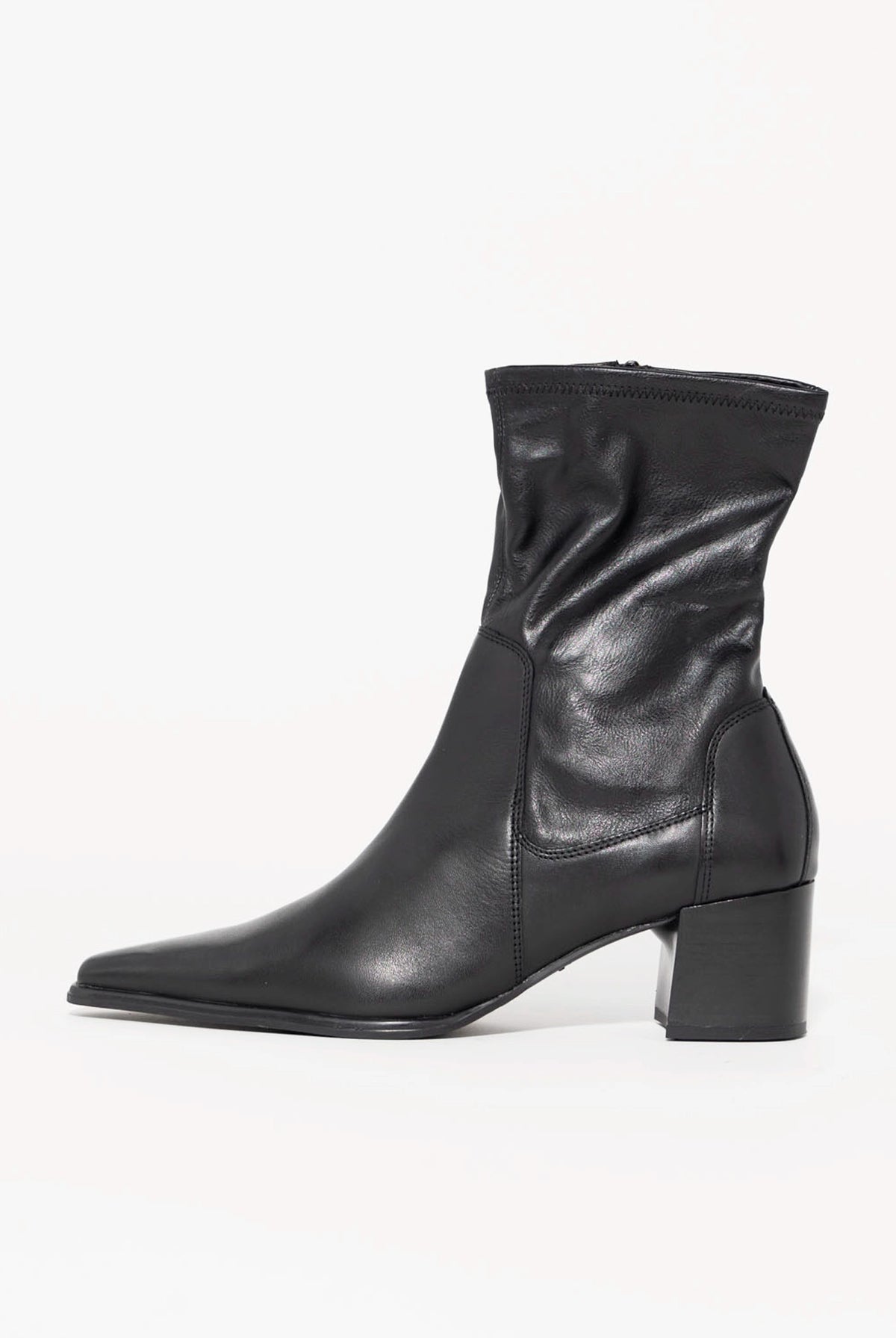 swatch_Black Leather vagabond giselle pointed toe ankle boot