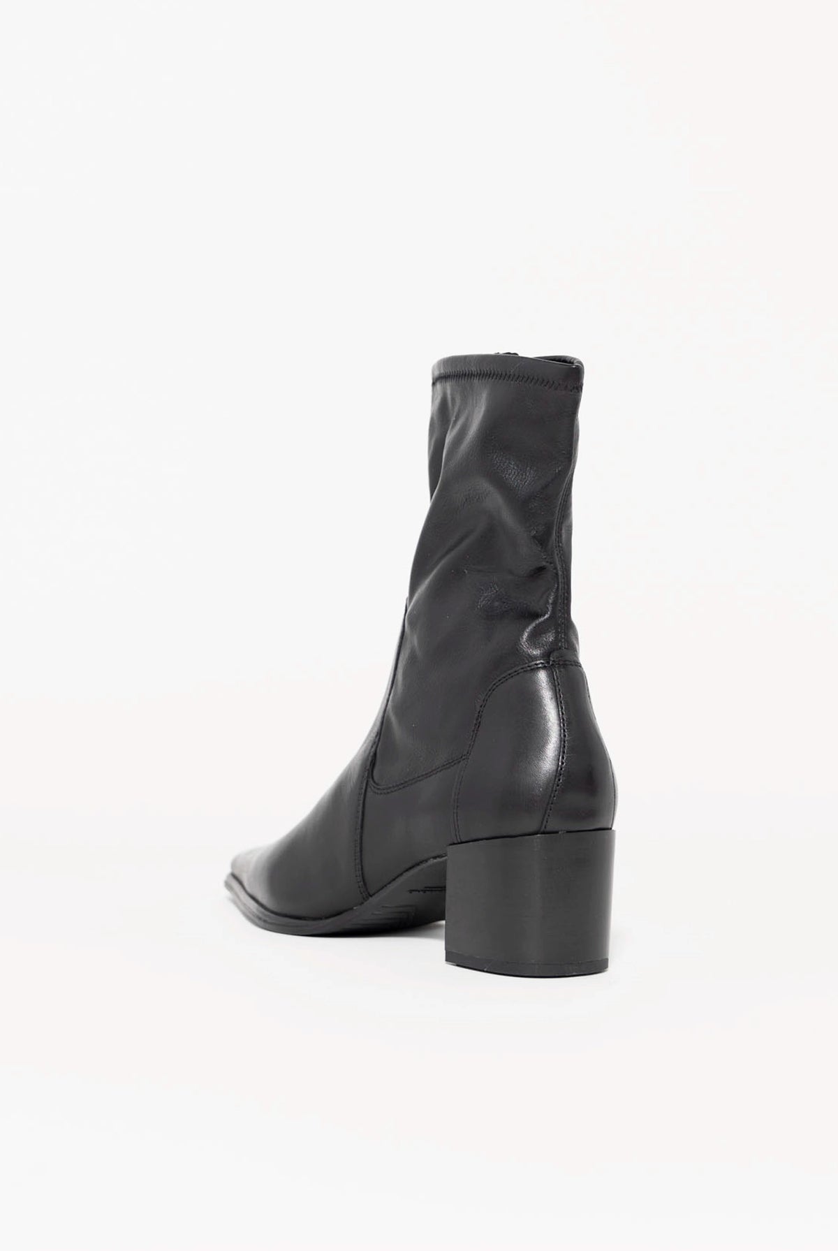 swatch_Black Leather vagabond giselle pointed toe ankle boot