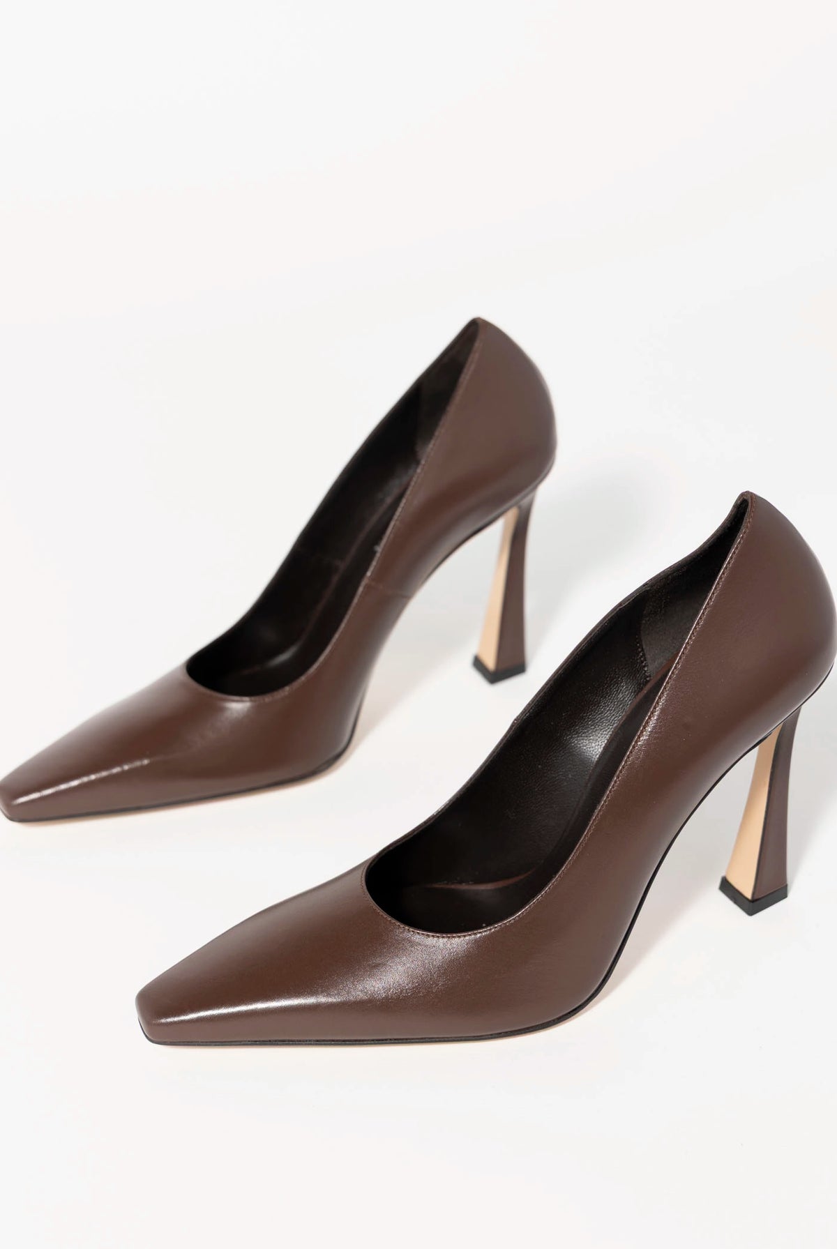 swatch_Brown Leather nova roma high heel pump