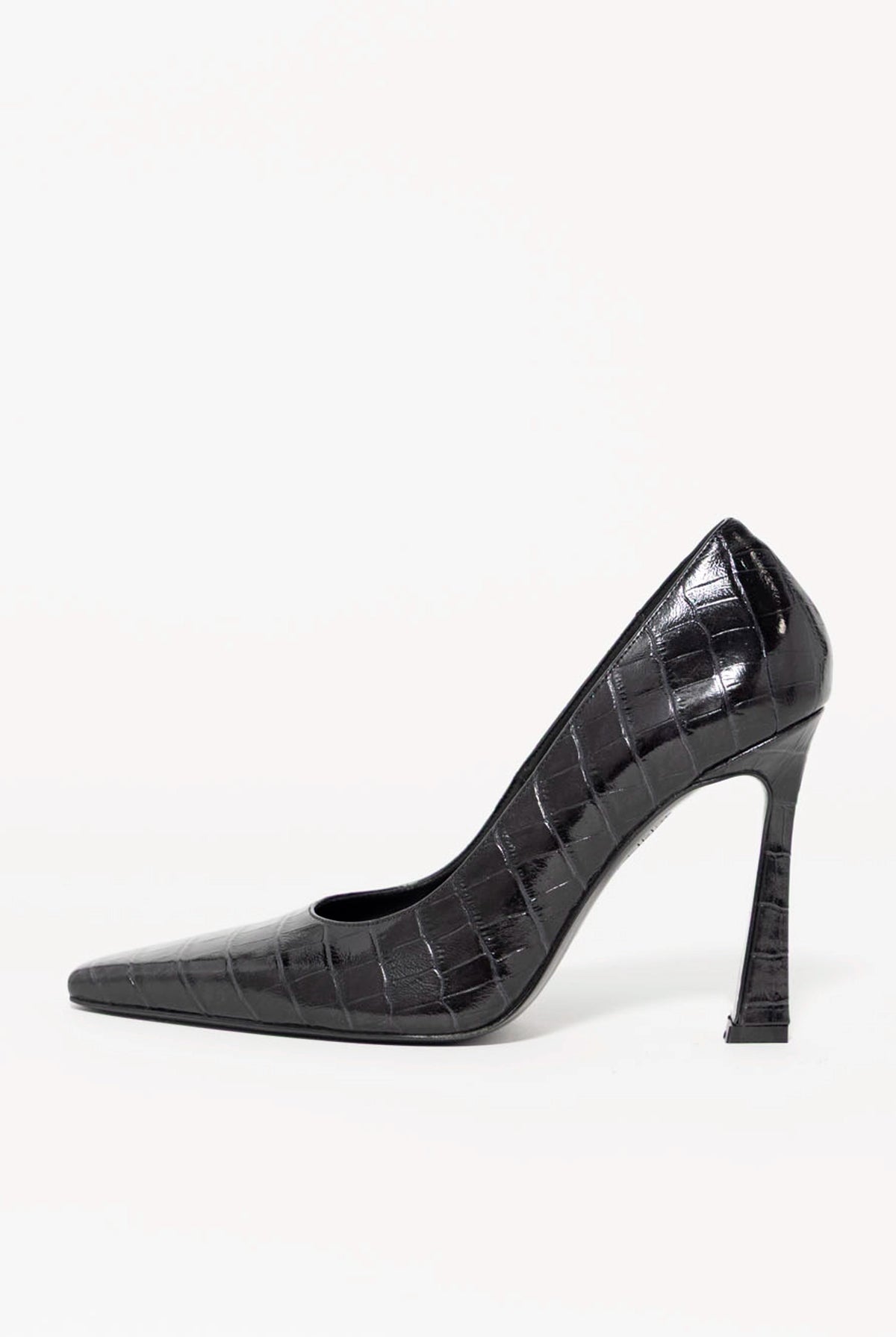 swatch_Black Croco nova roma high heel pump