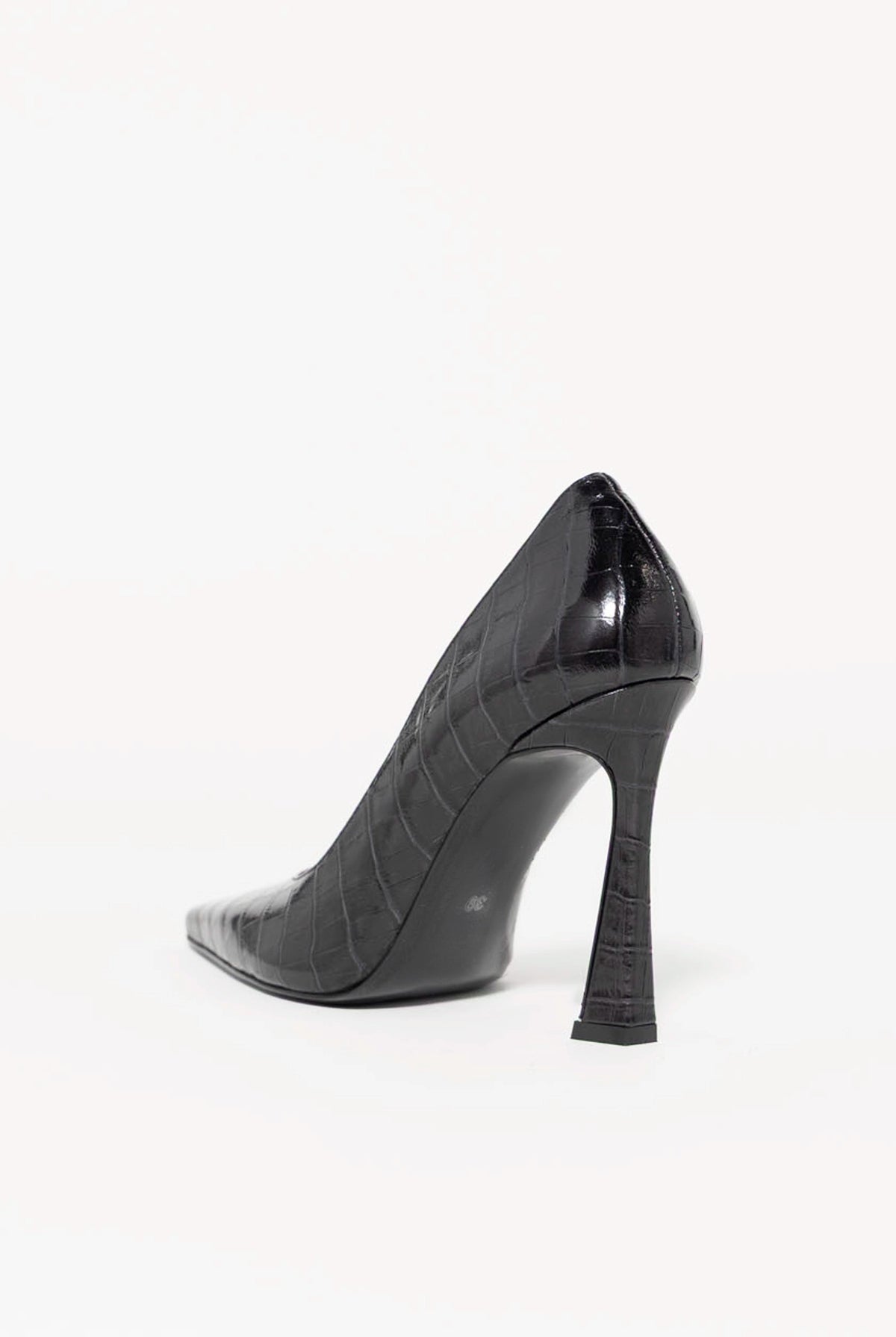 swatch_Black Croco nova roma high heel pump