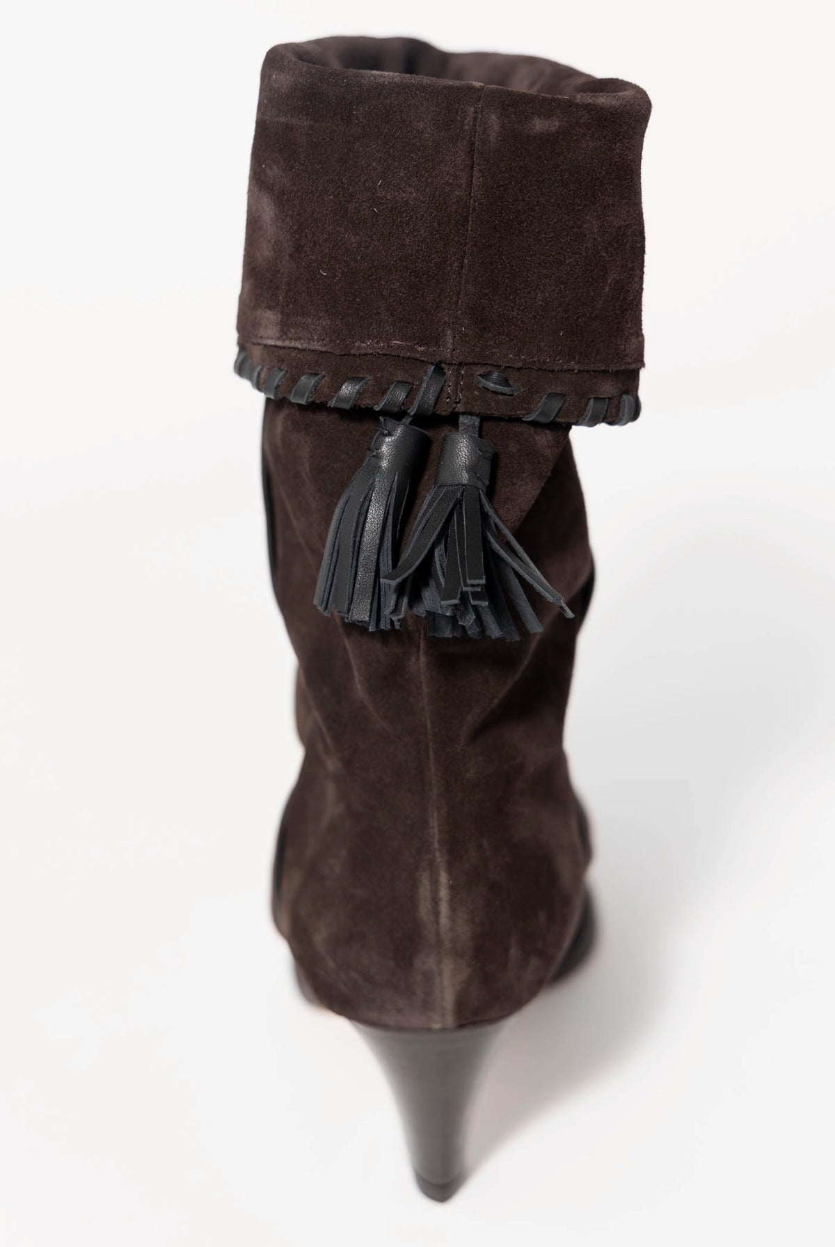 swatch_Brown Suede nova roma foldover boot with tassel