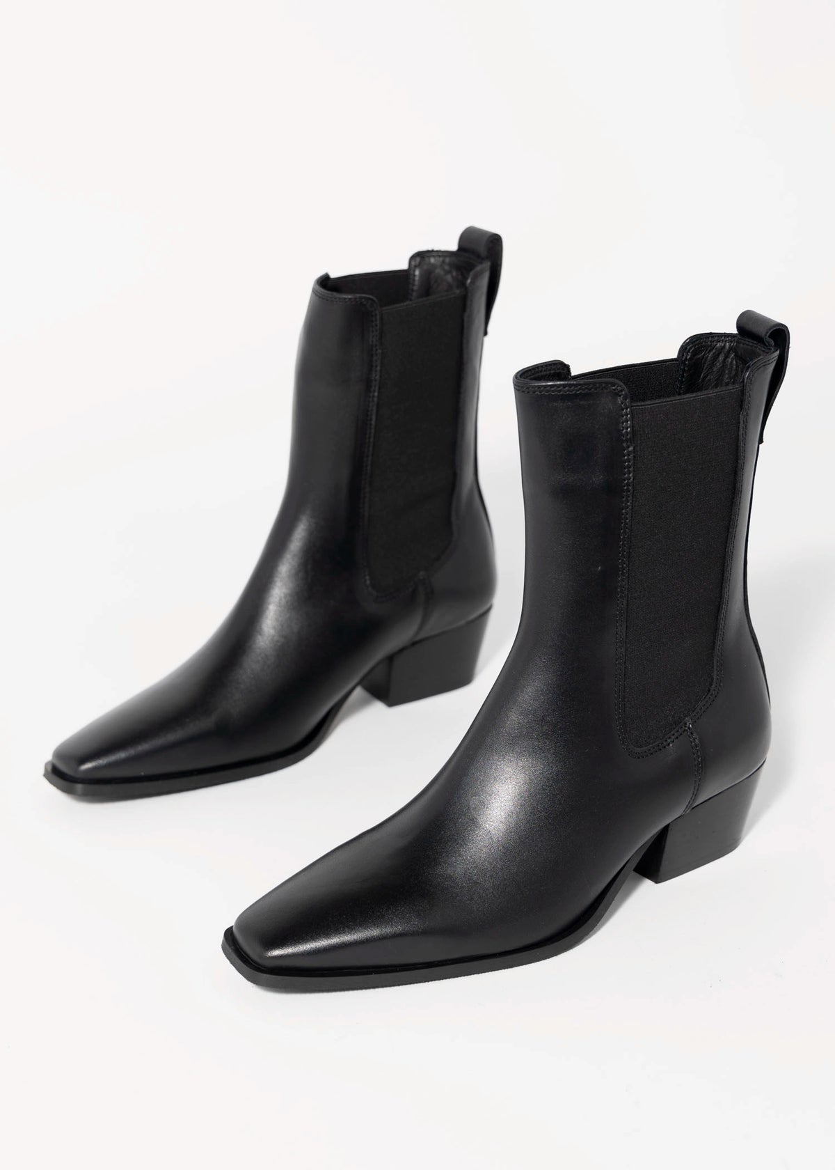 swatch_Black Leather nova roma western leather chelsea boot