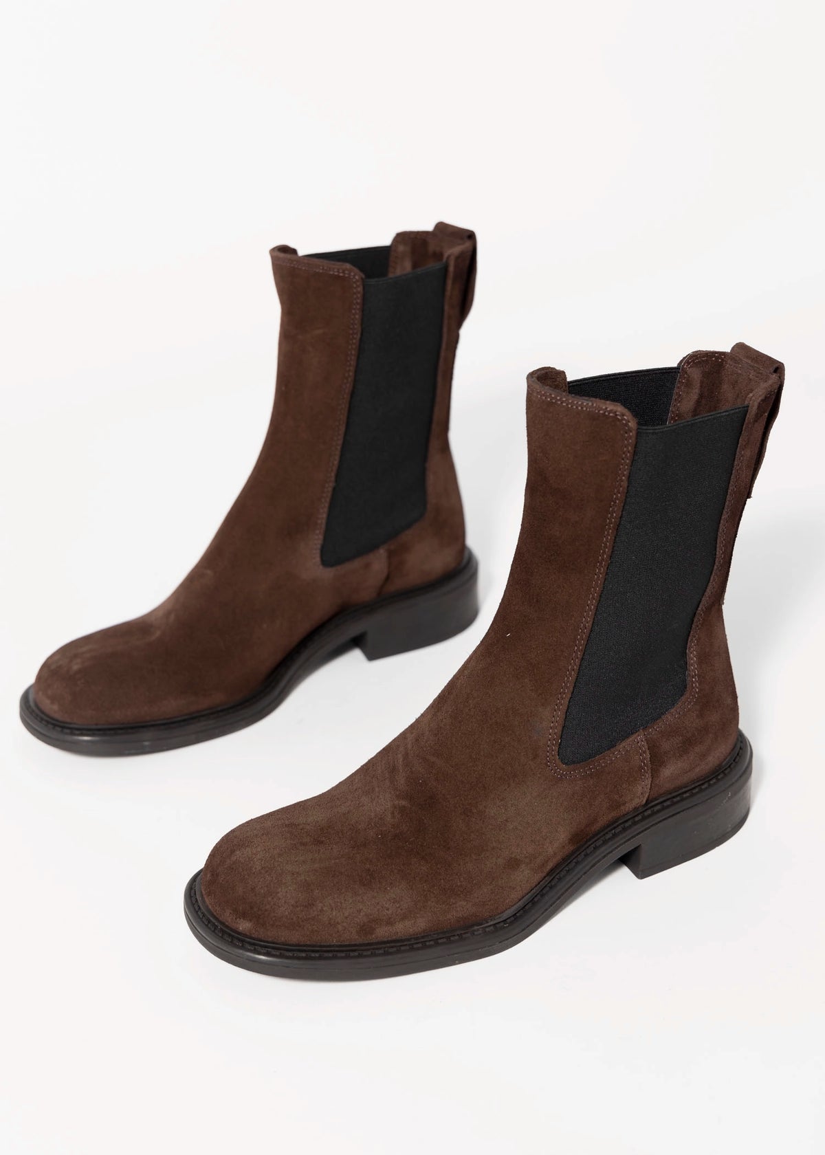 swatch_Brown Suede nova roma leather chelsea boot