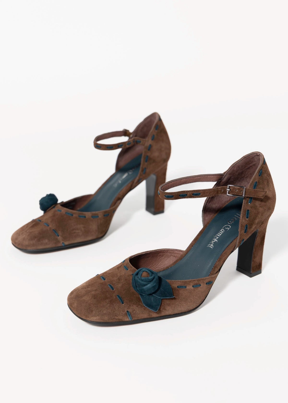 swatch_Coffee/Blue jeffrey campbell mwah suede pump