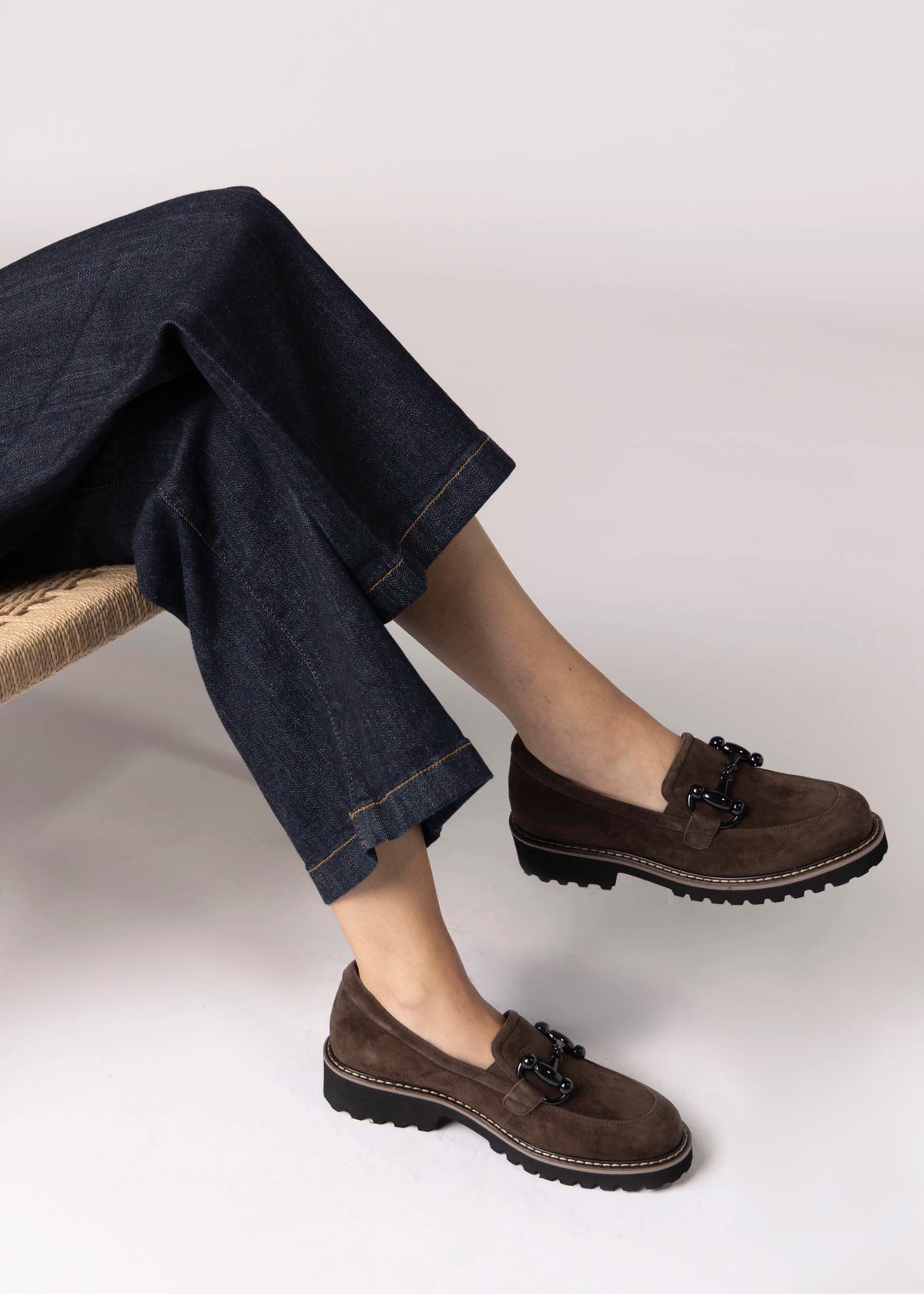 swatch_Brown Suede vaneli zimmy lug sole loafer
