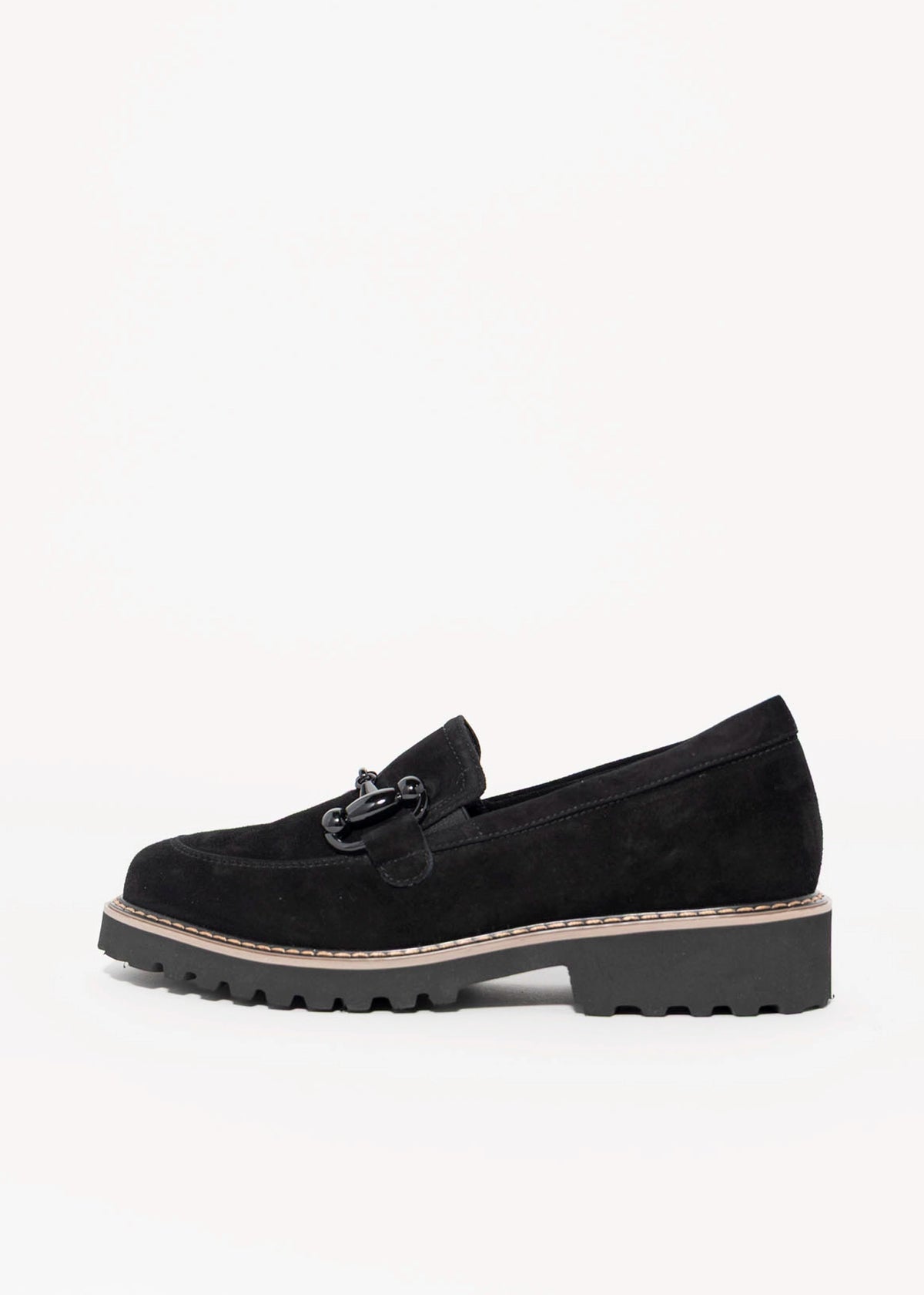 swatch_Black Suede vaneli zimmy lug sole loafer