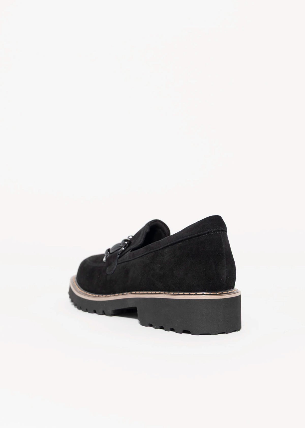 swatch_Black Suede vaneli zimmy lug sole loafer