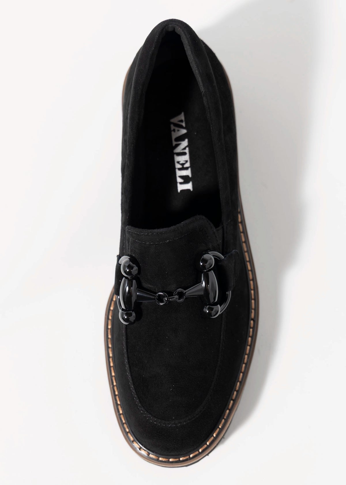 swatch_Black Suede vaneli zimmy lug sole loafer
