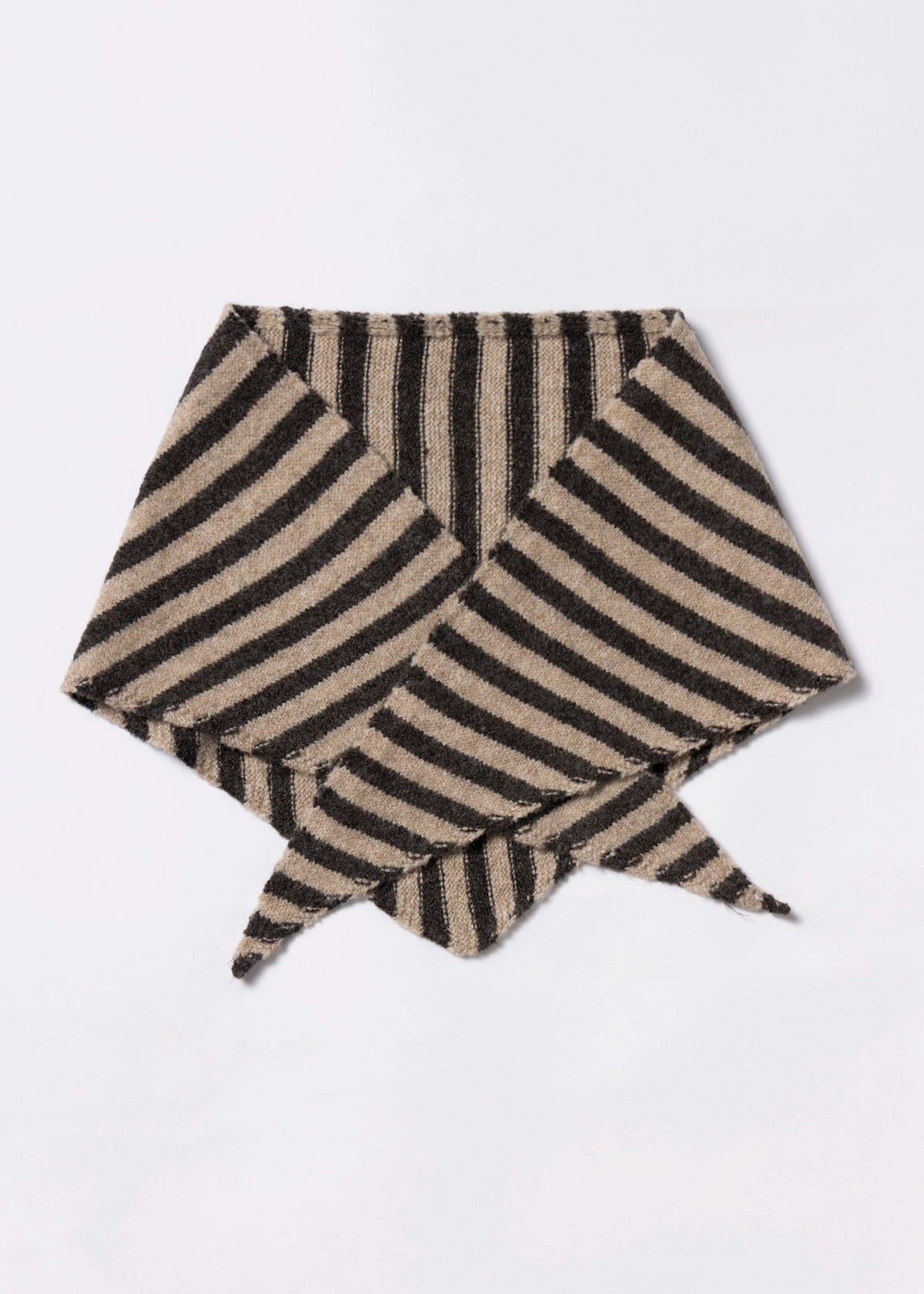 swatch_Brown striped triangle scarf