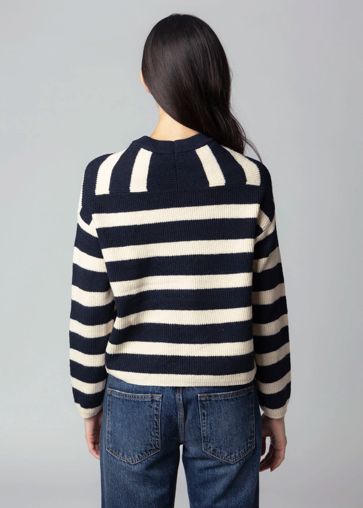 swatch_Navy/Beige rd style maheen striped sweater