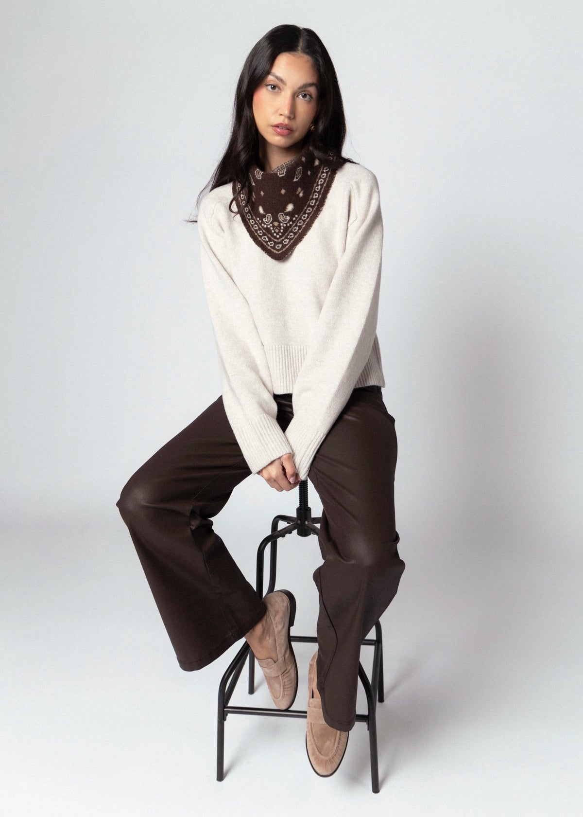 swatch_Hazelnut sanctuary vanna v-neck sweater