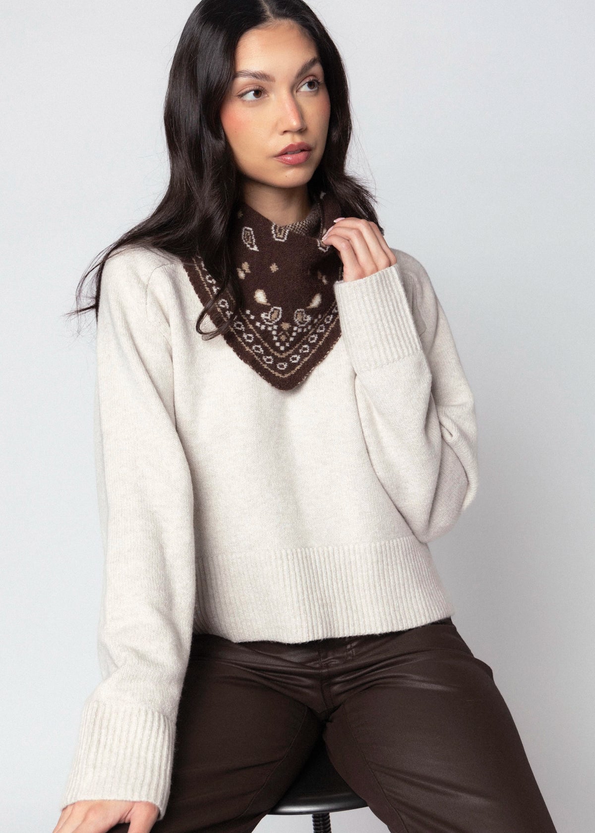 swatch_Hazelnut sanctuary vanna v-neck sweater