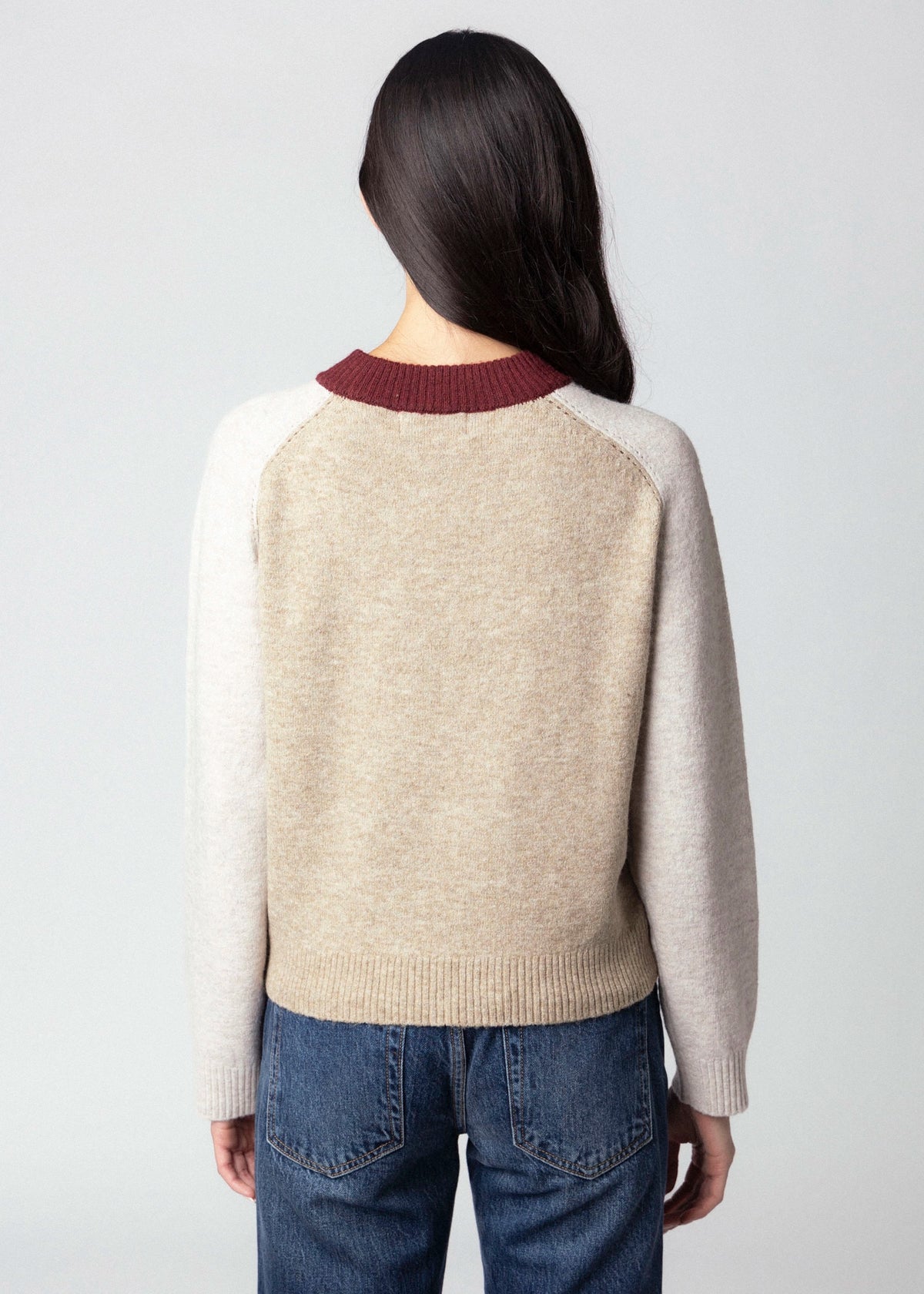 swatch_Ivory Multi central park west kate vneck sweater