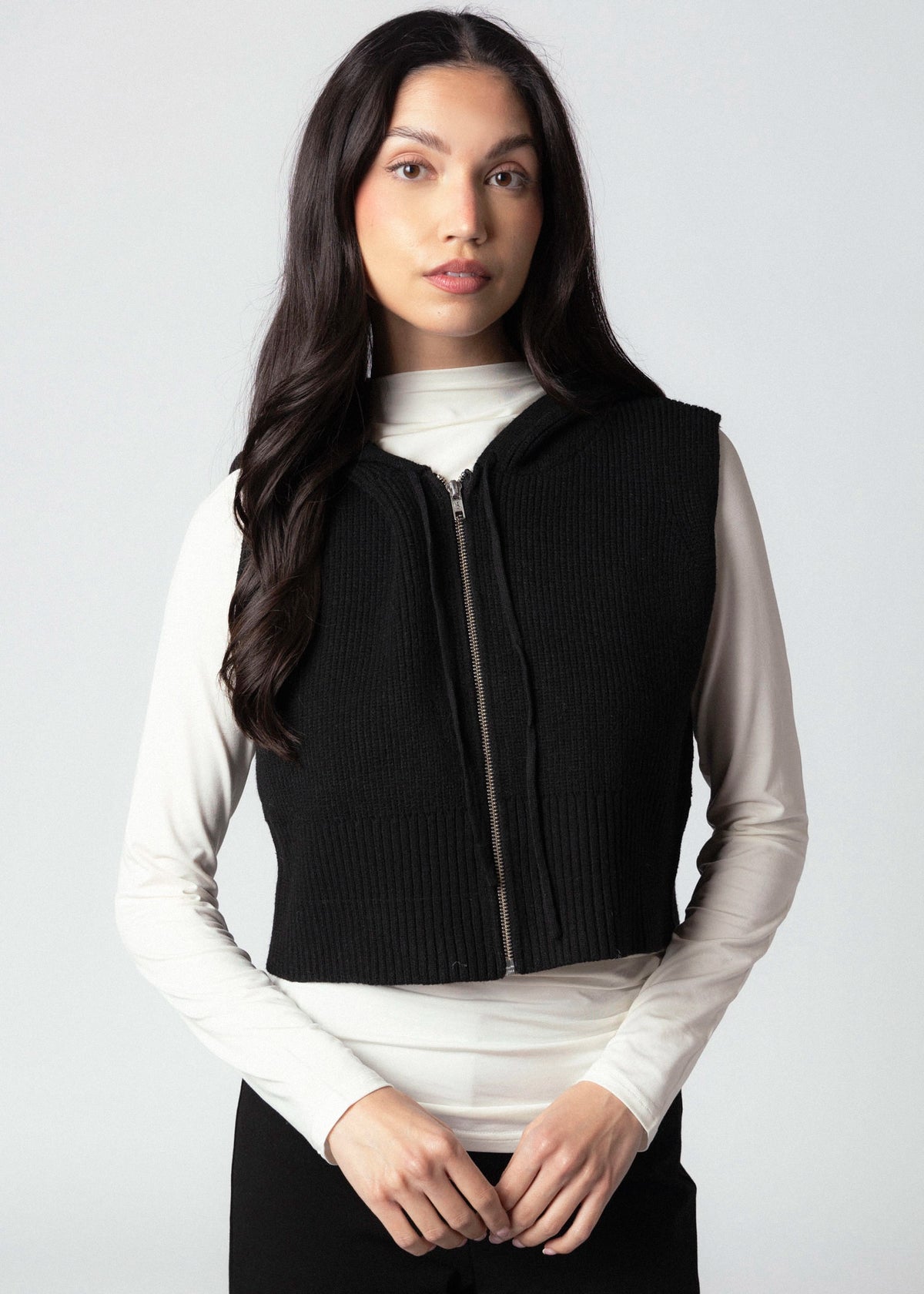 swatch_Black kerisma jordana knit vest