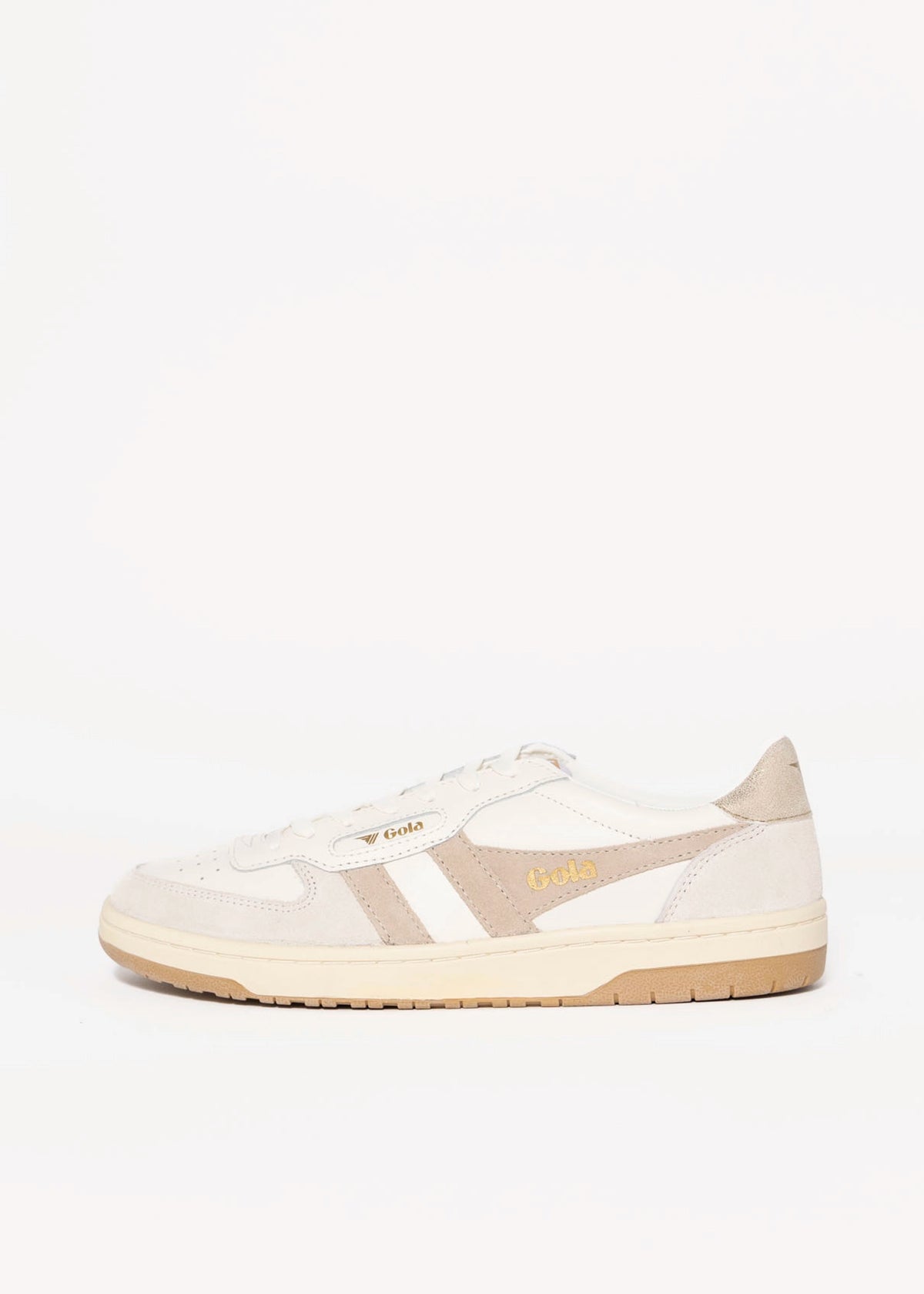 swatch_Off White/Bone/Gold gola hawk sneaker