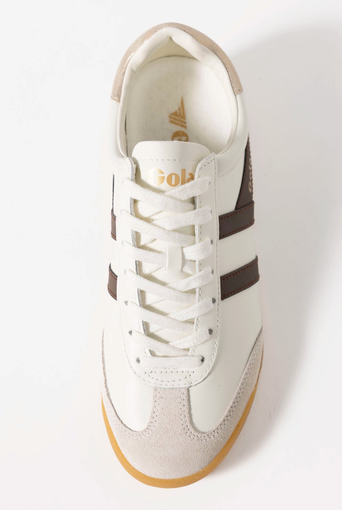 swatch_White/Brown/Gold gola torpedo leather sneaker