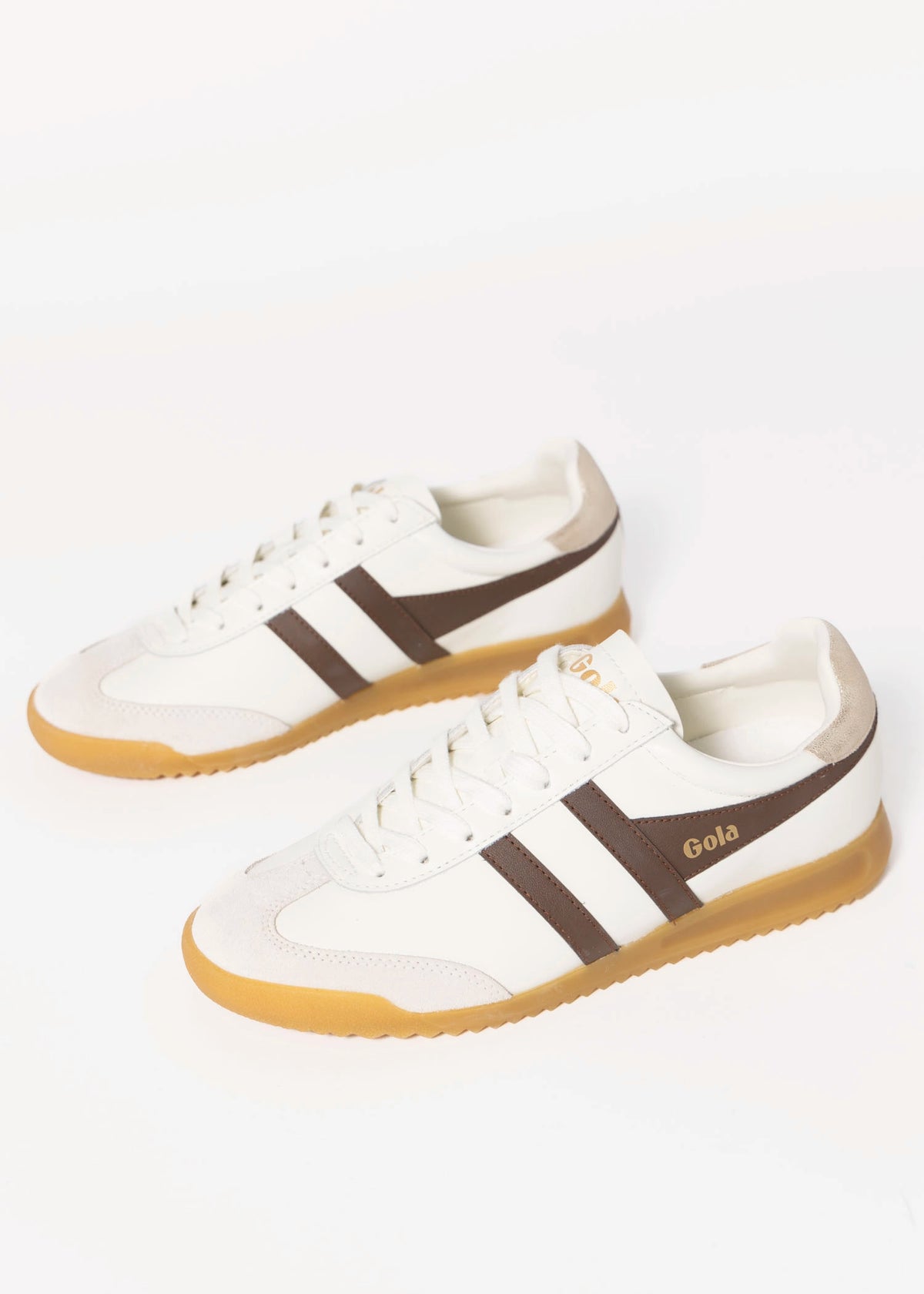 swatch_White/Brown/Gold gola torpedo leather sneaker