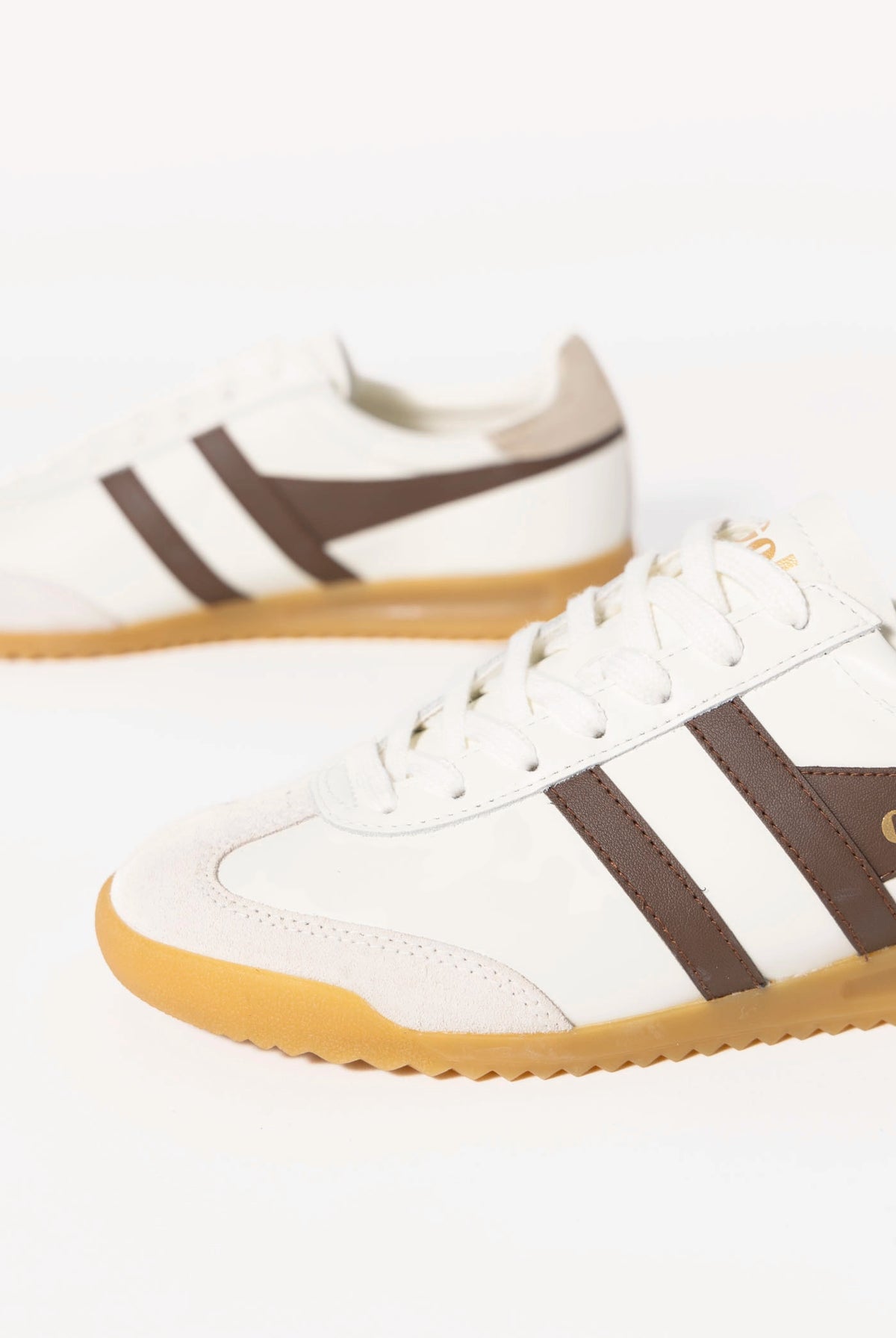 swatch_White/Brown/Gold gola torpedo leather sneaker