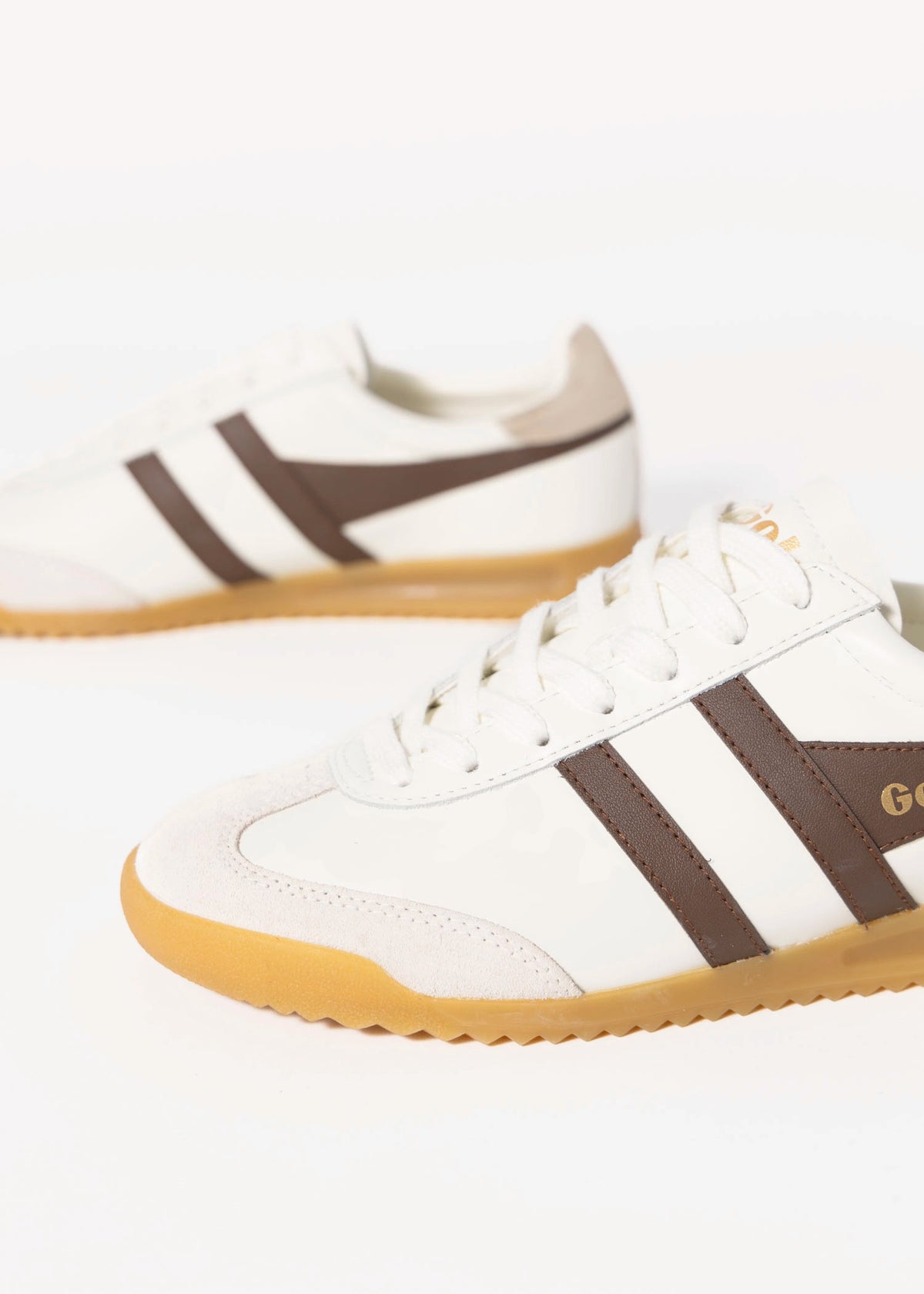 swatch_White/Brown/Gold gola torpedo leather sneaker