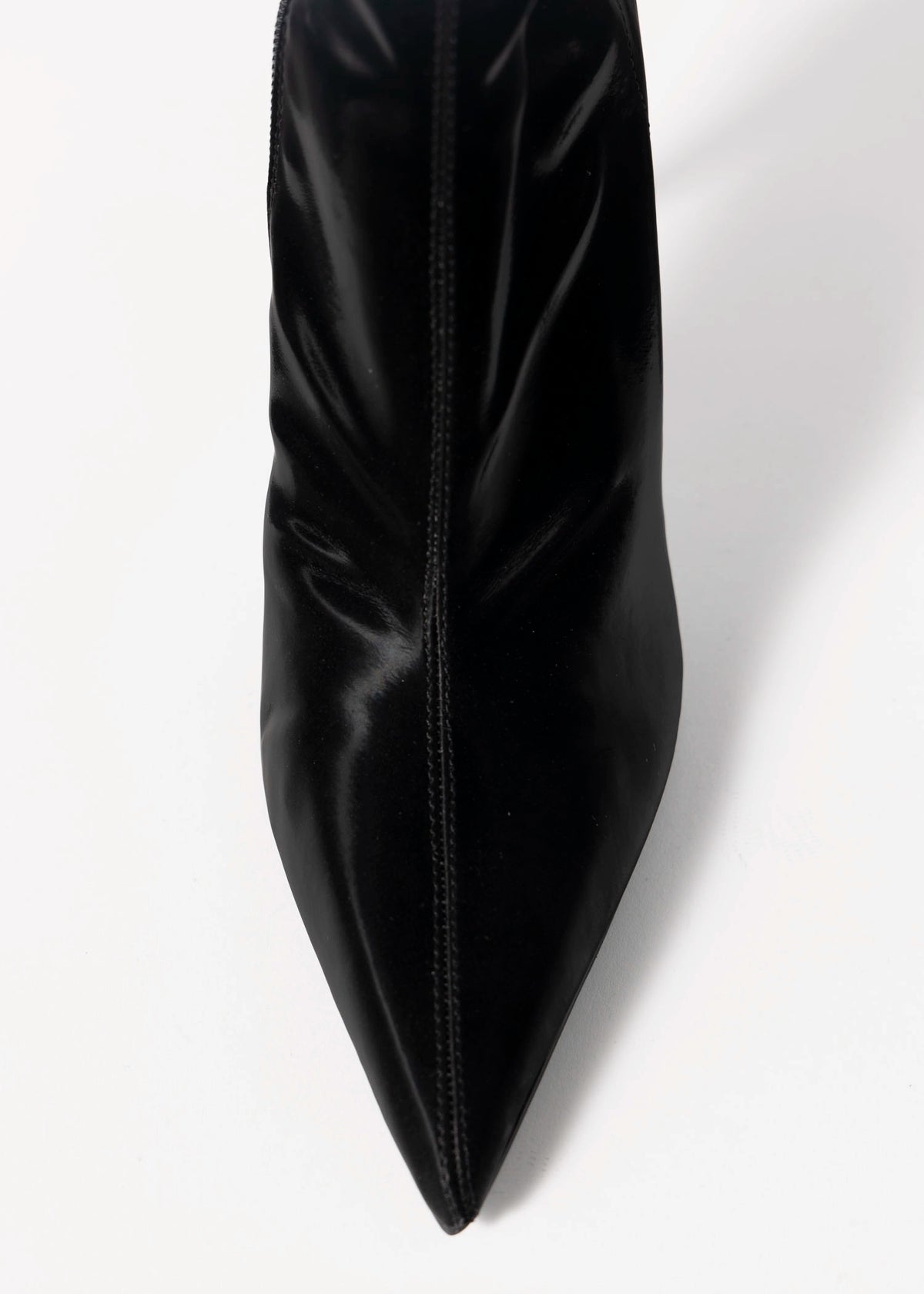 swatch_Black Fabric steve madden mackena pointed toe stretch heeled boot