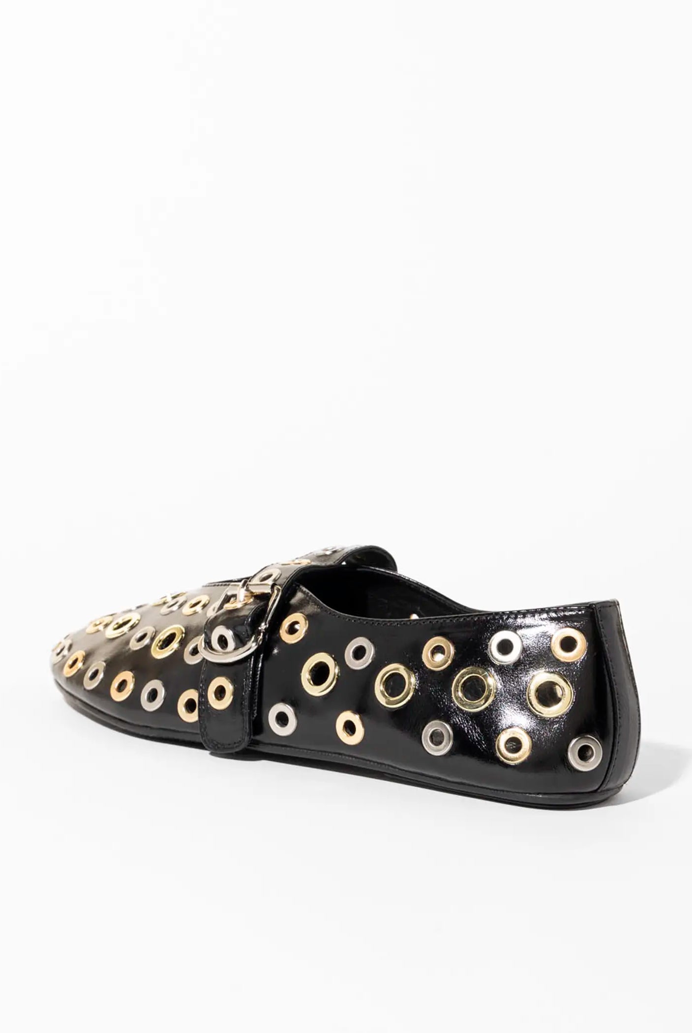 swatch_black holed flat flat shoes