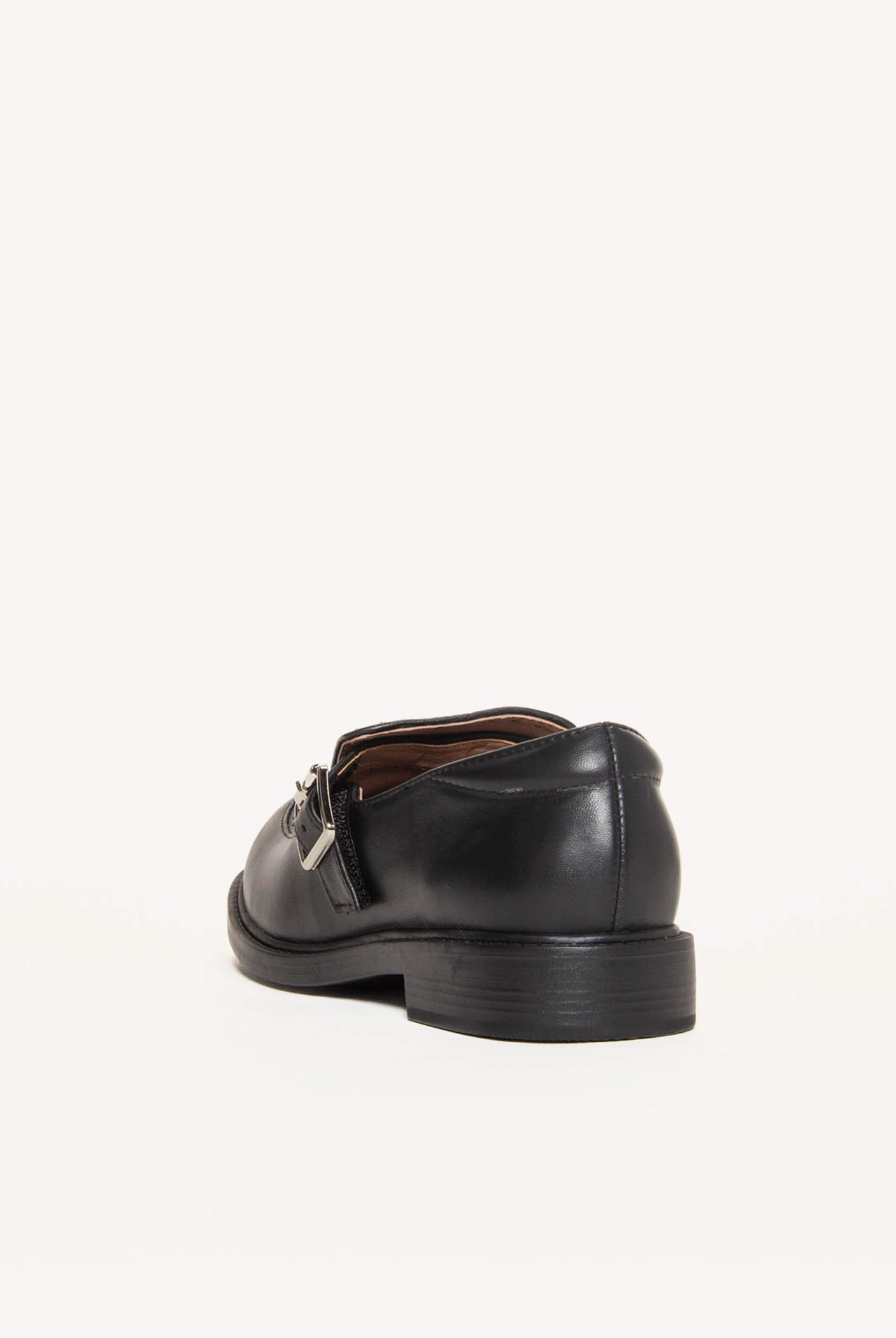 swatch_Black Leather big tassel loafer shoes