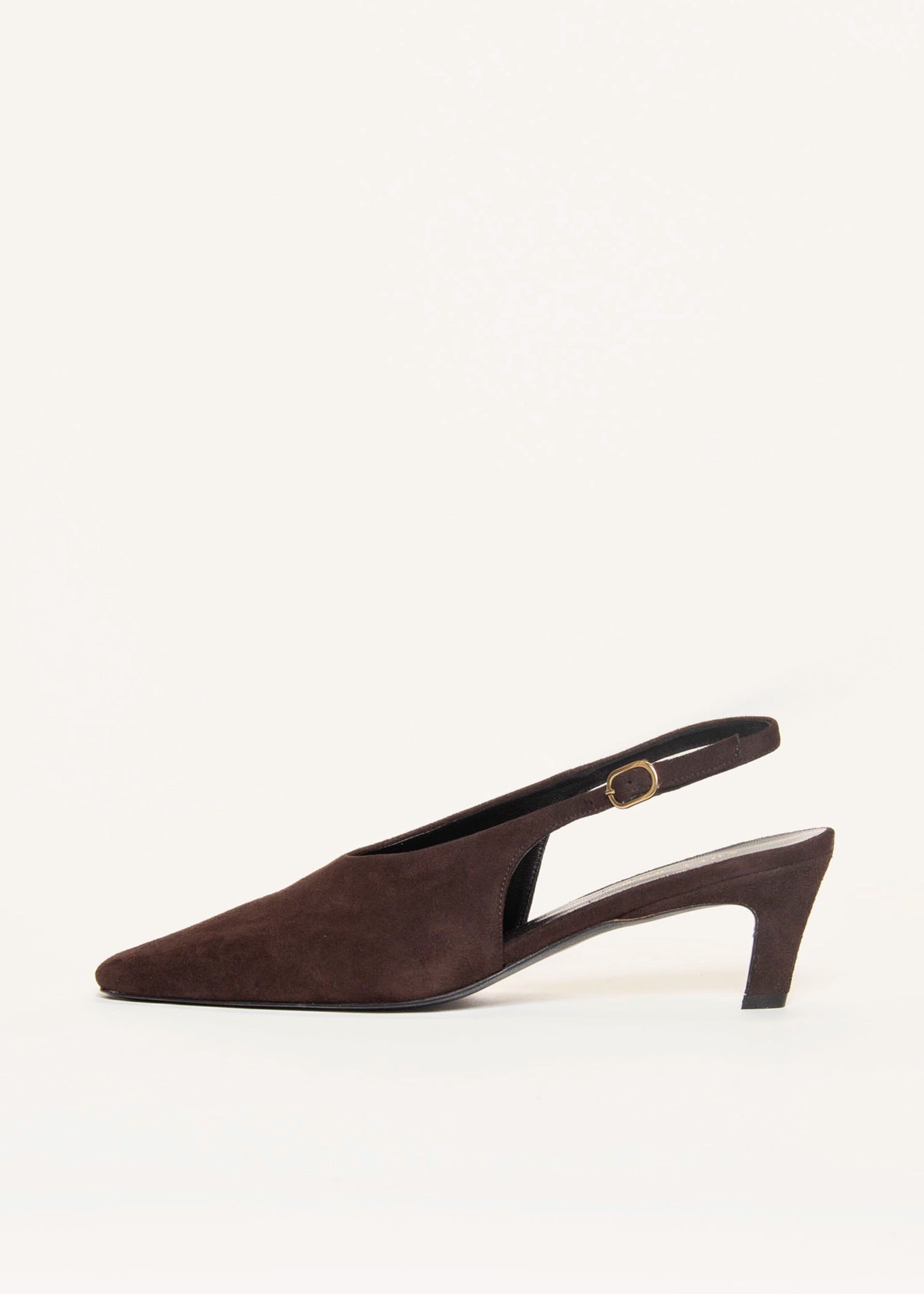 swatch_Brown Suede slingback pump shoes