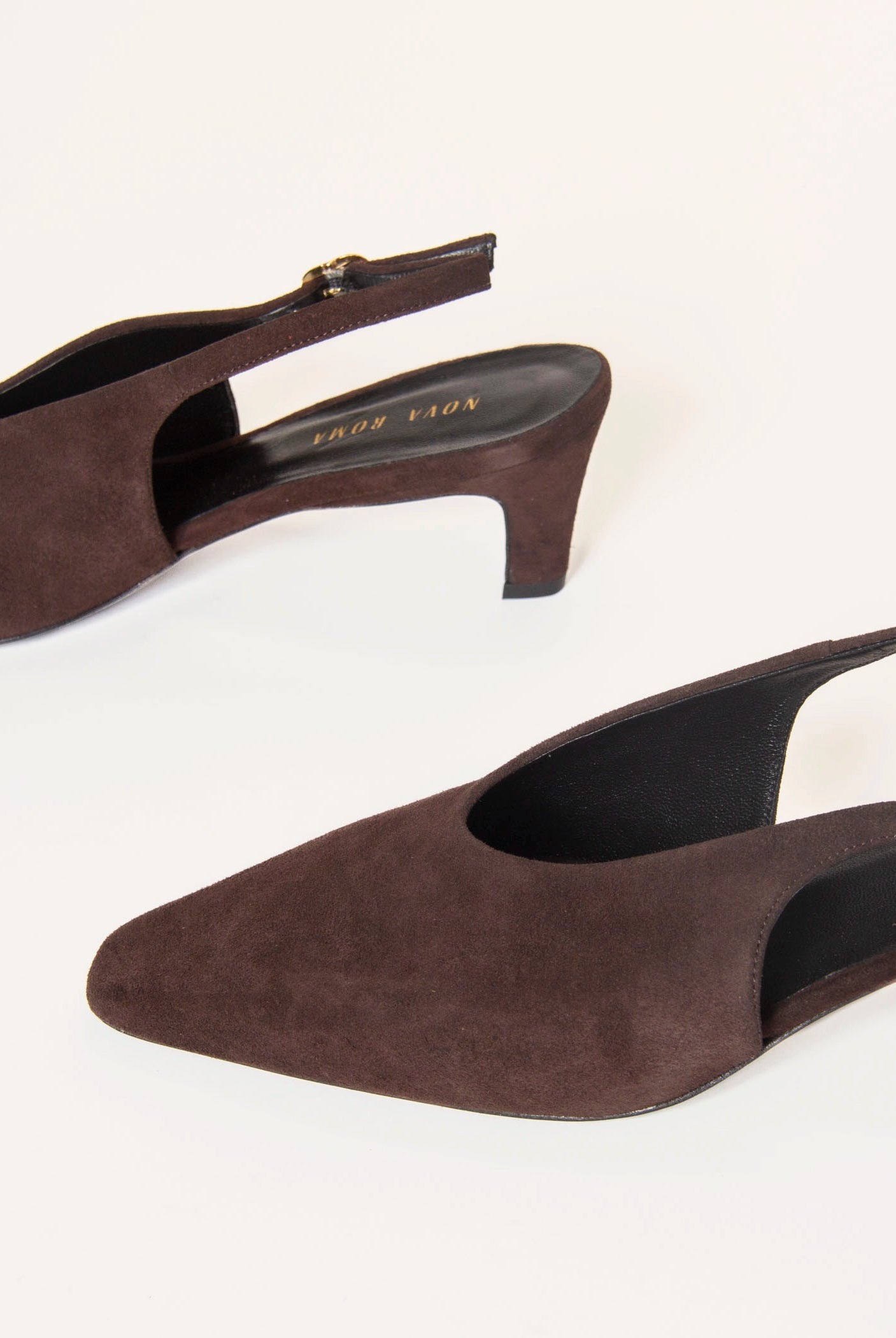 swatch_Brown Suede slingback pump shoes