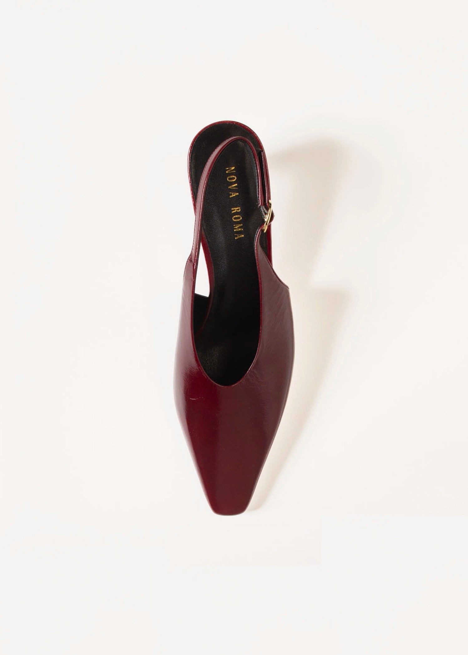swatch_Burgundy Patent slingback pump shoes