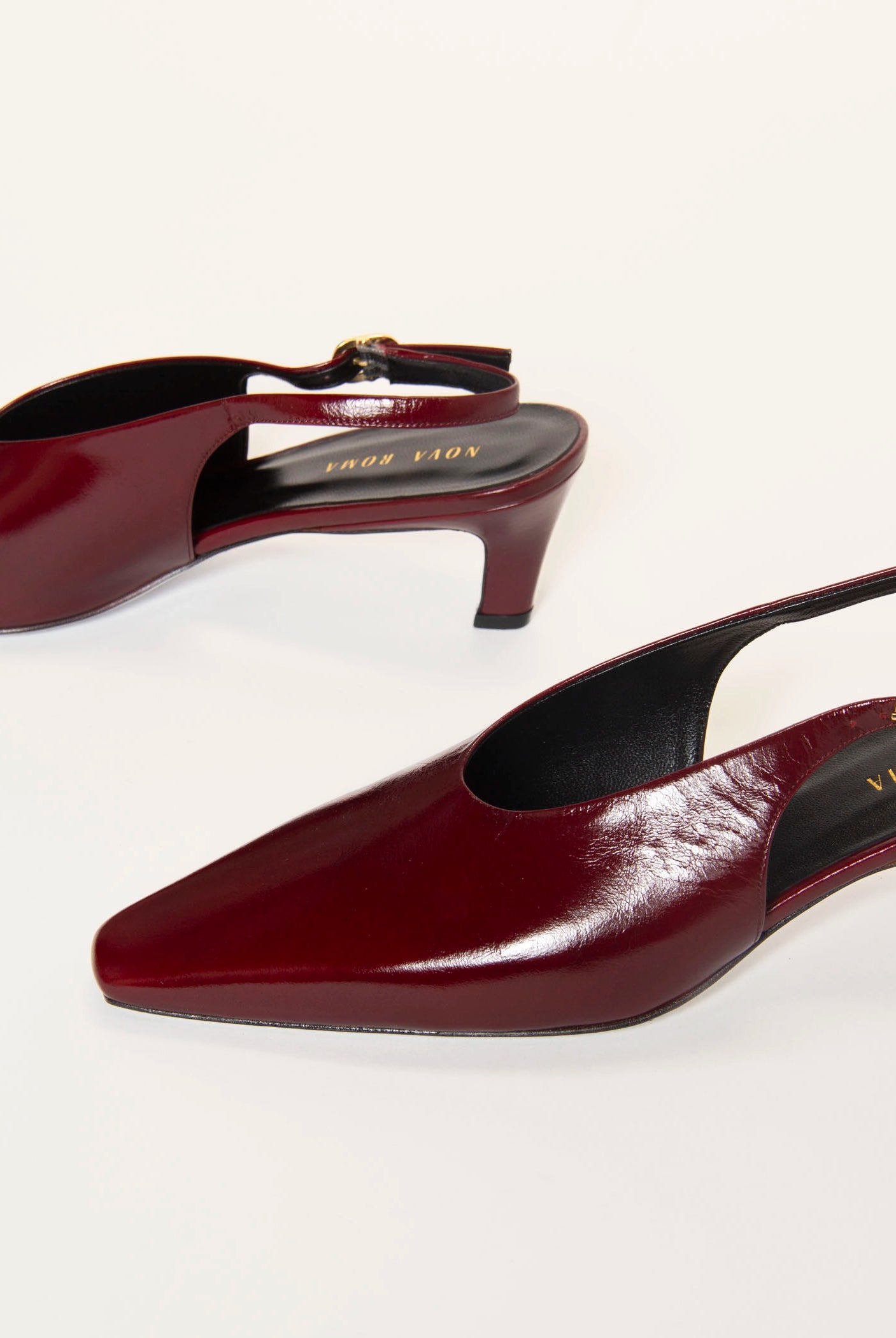 swatch_Burgundy Patent slingback pump shoes