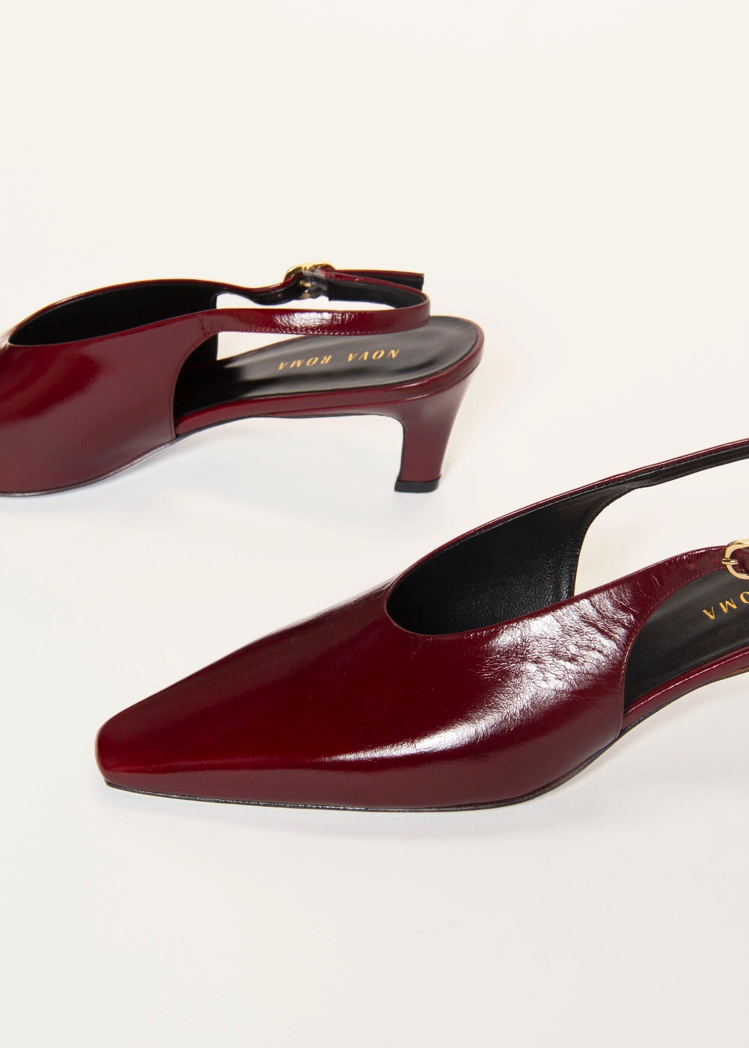 swatch_Burgundy Patent slingback pump shoes