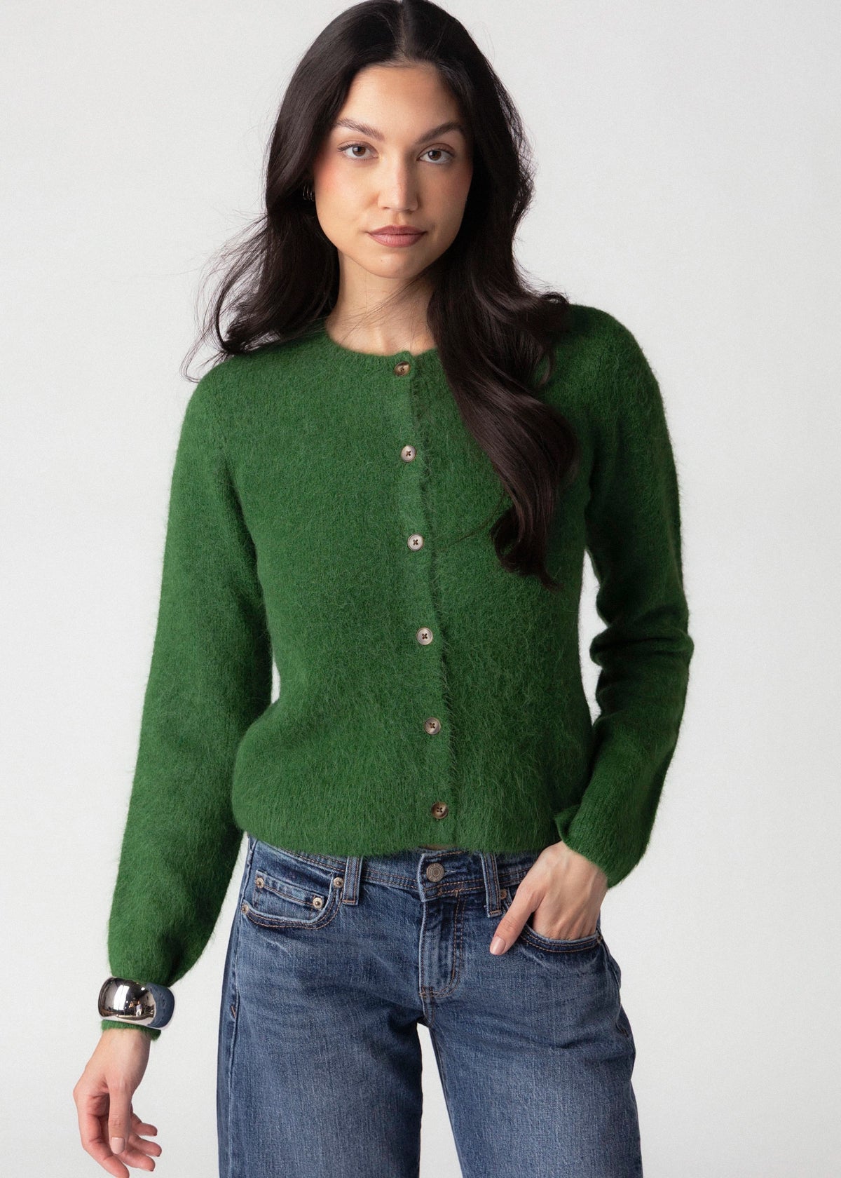 swatch_Vivid Moss pistola yara alpaca shrunken cardigan