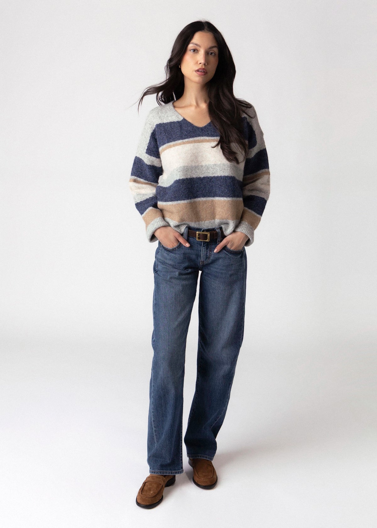 swatch_Blue Multi everyday striped sweater