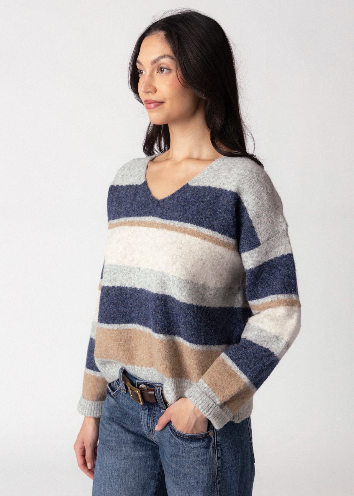 swatch_Blue Multi everyday striped sweater