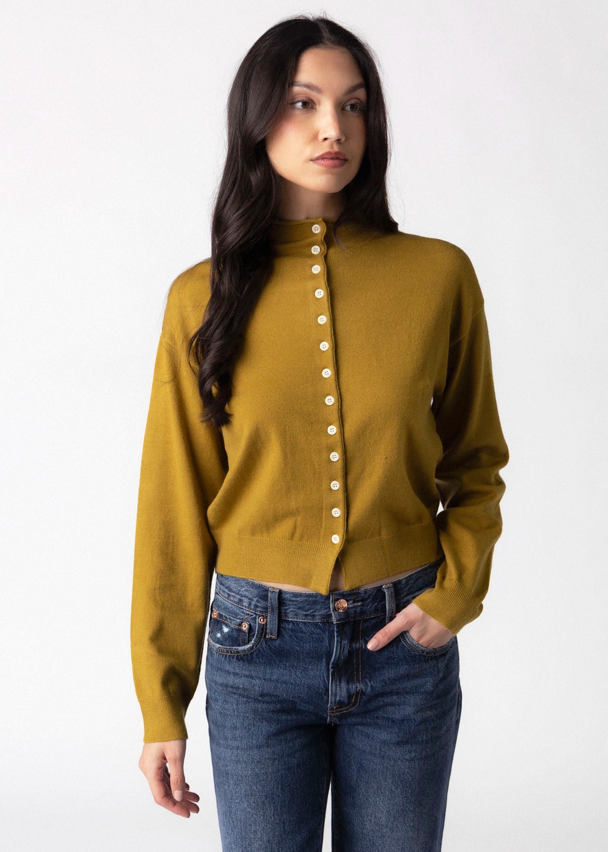 swatch_Chartruese mod ref brooks high neck cardigan