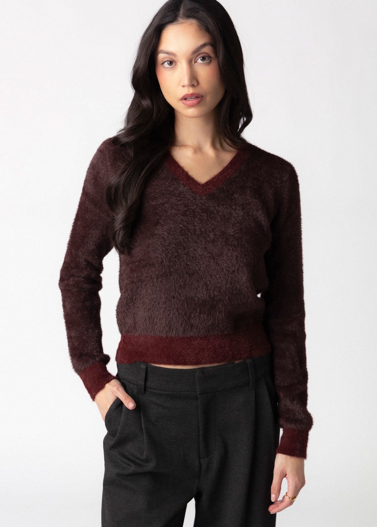 swatch_Fudge rino and pelle keath v-neck sweater