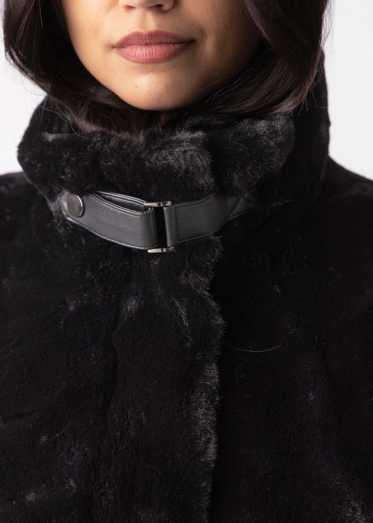 swatch_Black rino and pelle ambra faux fur jacket