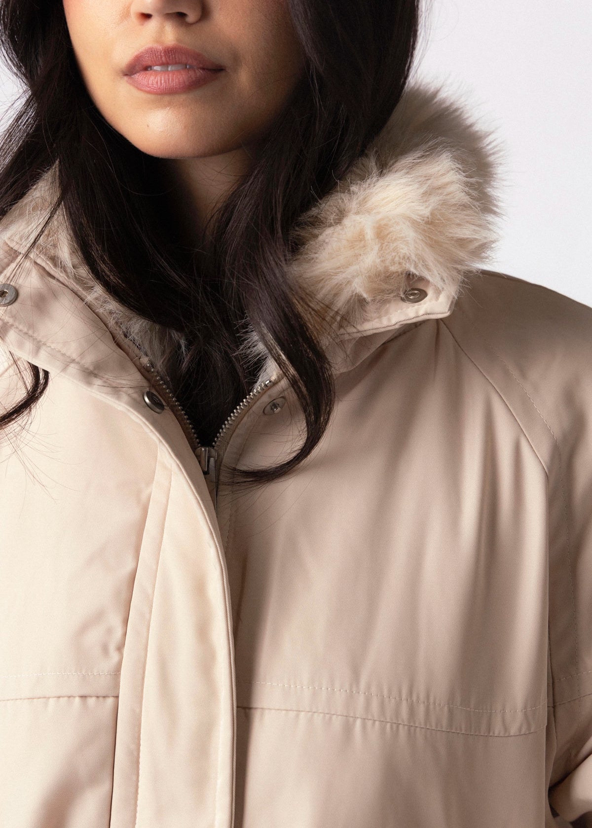 swatch_Oat rino and pelle nanne faux fur collar jacket