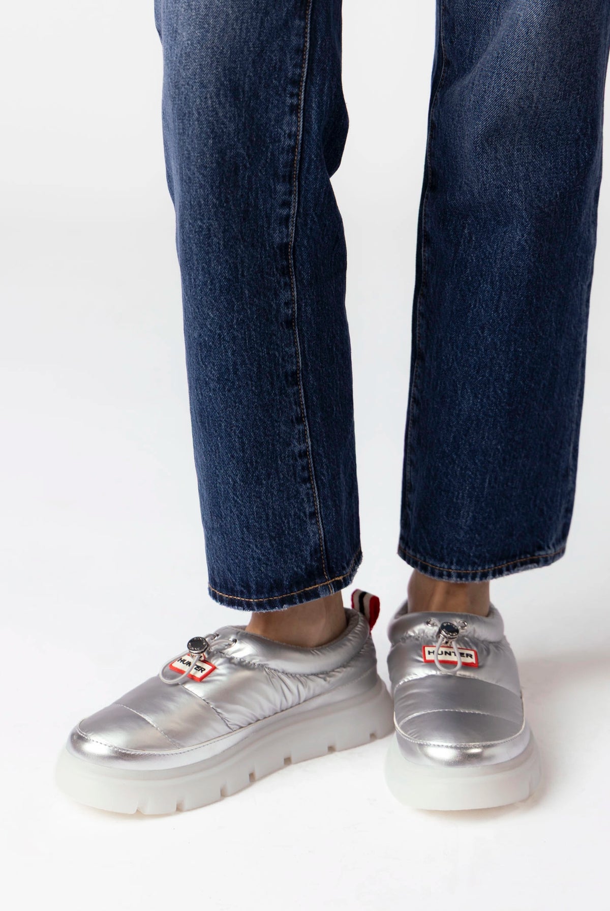 swatch_Silver hunter boots madi 5 nylon puffer booties